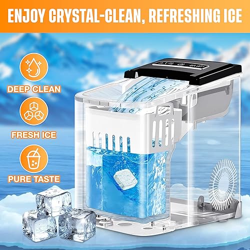 Miniatura 7 de Paquete de 36 tabletas limpiadoras para máquinas de hielo, descalcificadoras de hielo seguras para encimera, pepitas y máquinas de hielo portátiles,