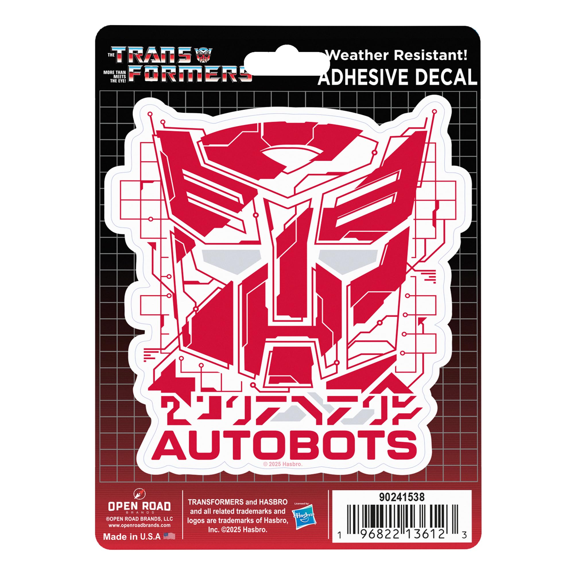 Hasbro Transformers Autobots Shield Adhesive Vinyl Decal