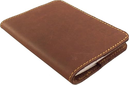 Miniatura 6 de Cuaderno de bolsillo de piel, rellenable - Mini cubierta para composición - Se ajusta a los tamaños estándar 4,5 x 3,25 pulgadas - Mini cuaderno