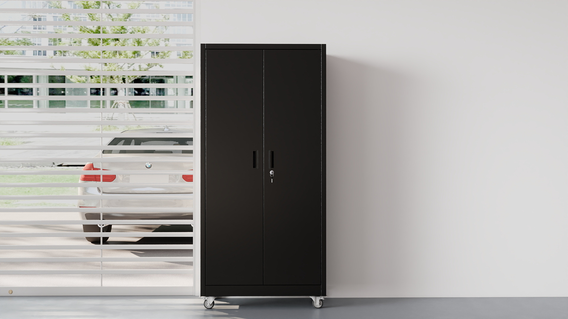 Amazon.com: Aobabo Garage Storage Cabinet with Door Pegboard