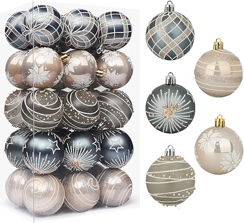 Adornos de bolas de Navidad de 2.36 pulgadas 2.362 in, 30 piezas de adornos de árbol de Navidad, adornos de Grinch, inastillables, decoración de