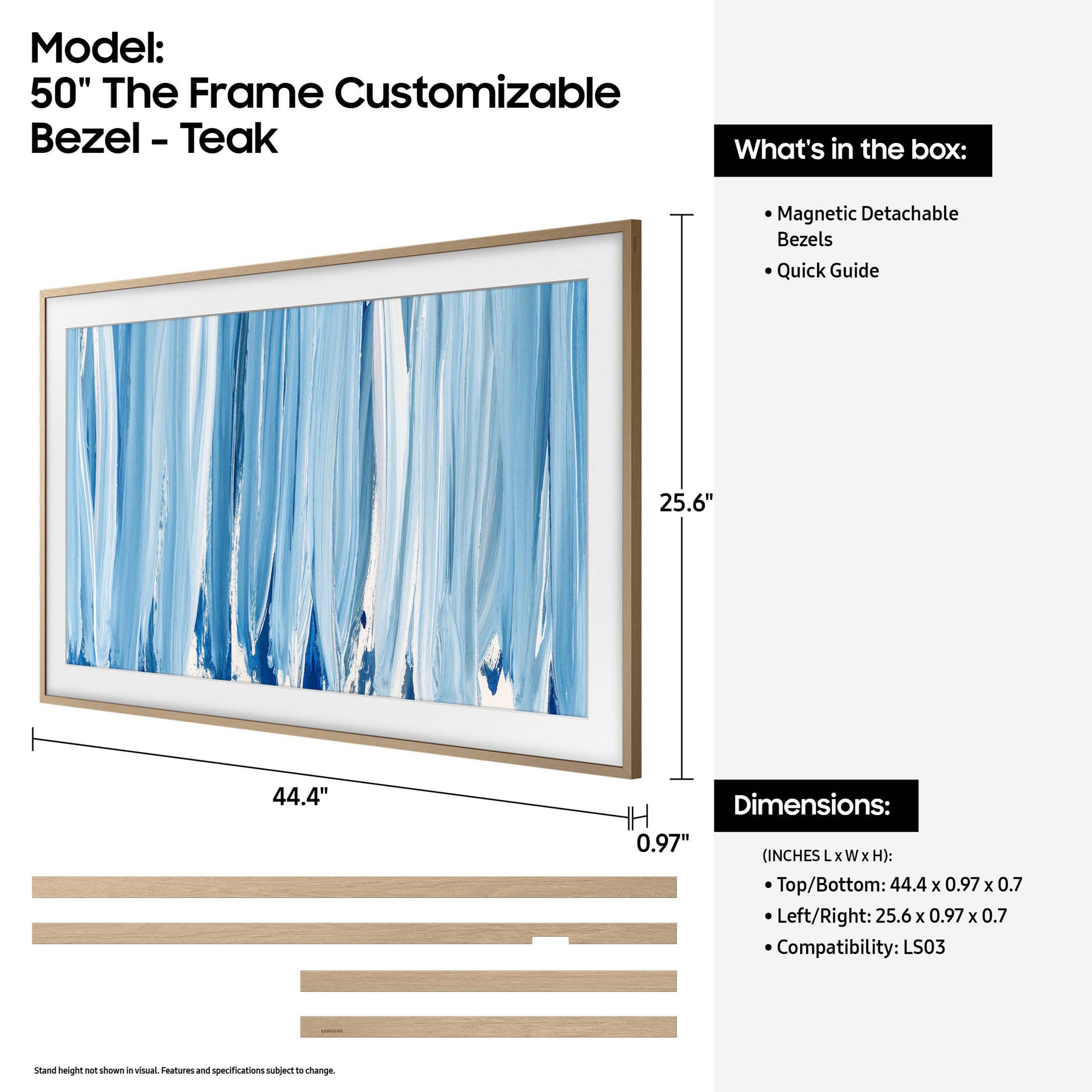 Amazon.com: Samsung 50-Inch The Frame Customizable Bezel, Modern