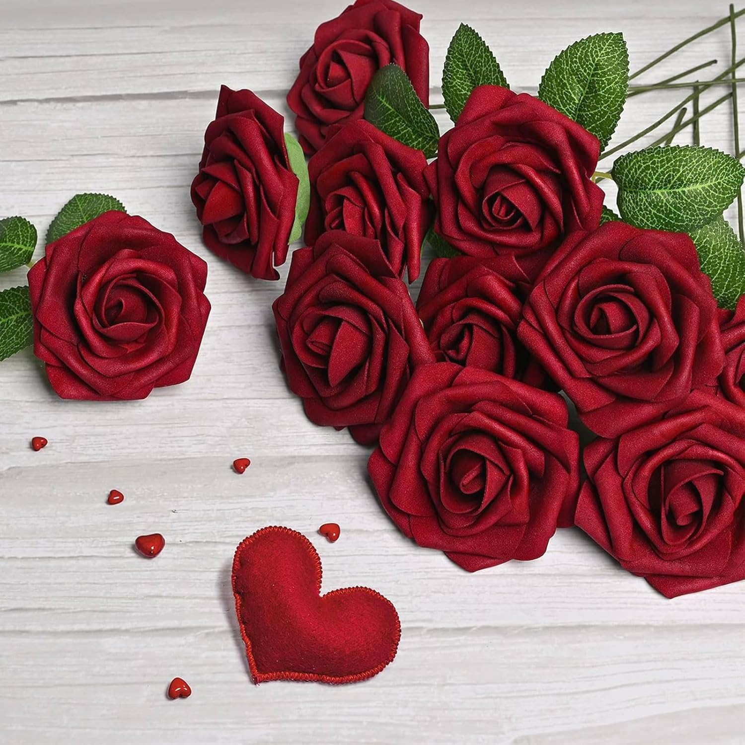 Malloom 50Pcs Artificial Flowers Rose - Image 4