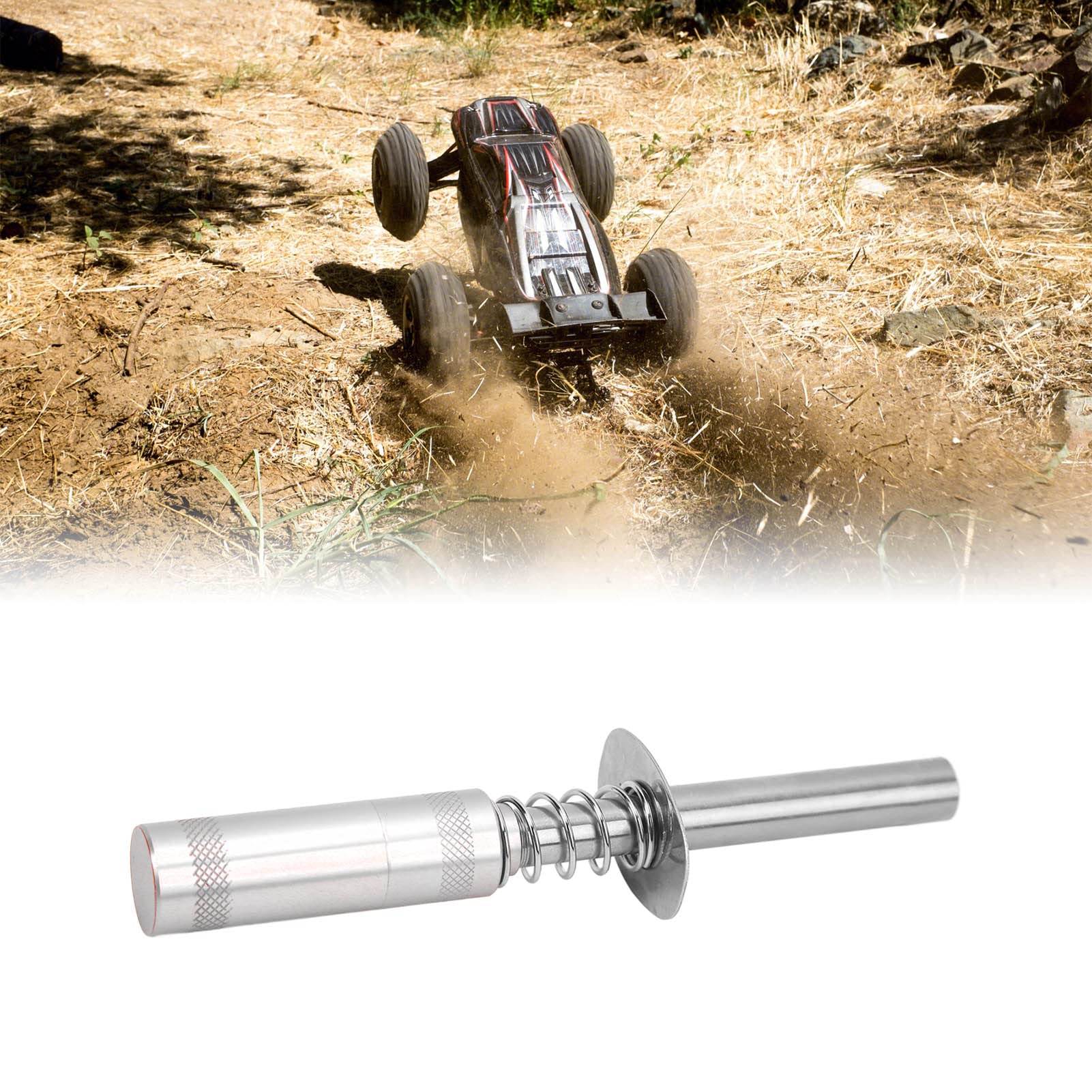 Glow Plug Igniter, Aleación de Aluminio RC Starter Kit, RC Engine Glow Plug Igniter for RC Oil-Fueled Car Boat Engine (Plata)