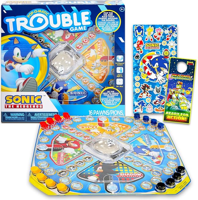 Nouveau jeu Sonic arrive ce mois-ci 9 81i5oTSqZfL. AC SX679 Sonic the Hedgehog Pop Up Board Game - Bundle with Sonic Board Game for Kids with Pop Up Dice Plus Stickers, More | Sonic the Hedgehog Games for Birthday Party