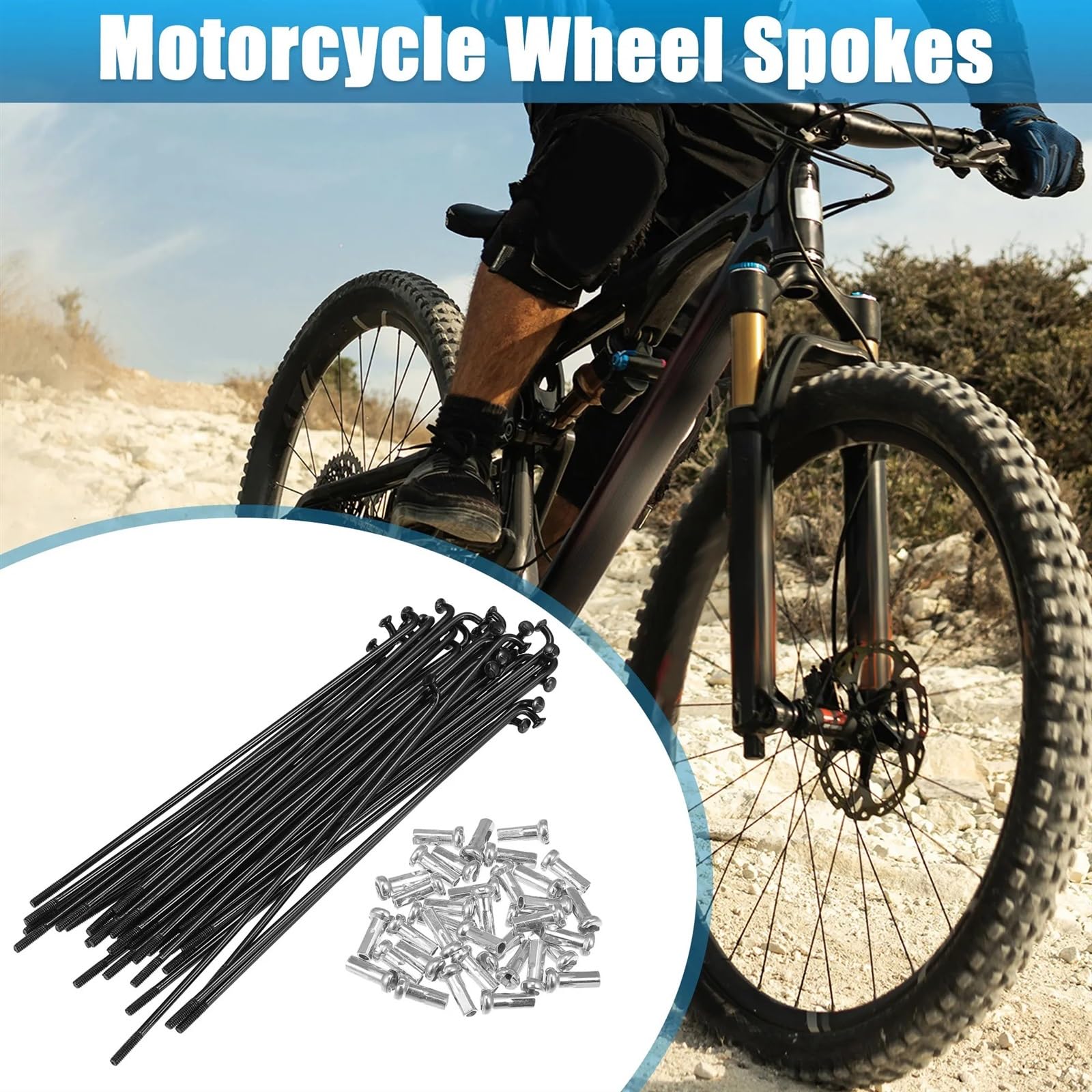 36 radios de acero para bicicleta de 14 G, 119 mm, 125 mm, 136 mm, 138 mm, 141 mm, 144 mm, 153 mm, 158 mm, 169 m, radios de ciclo con pezones