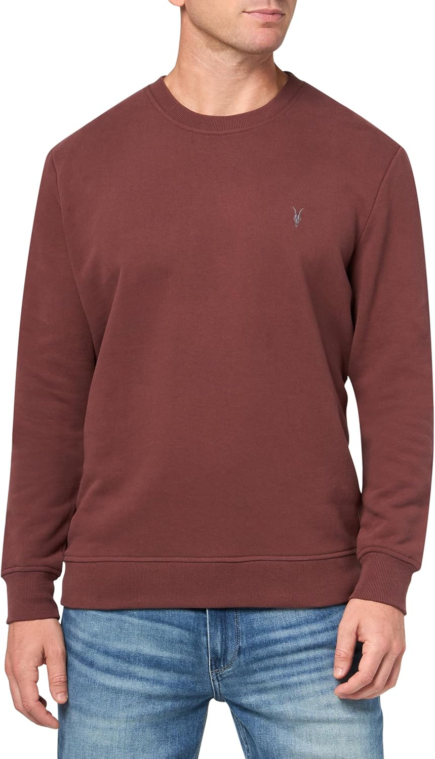 AllSaints mens Raven Crew Neck Sweatshirt
