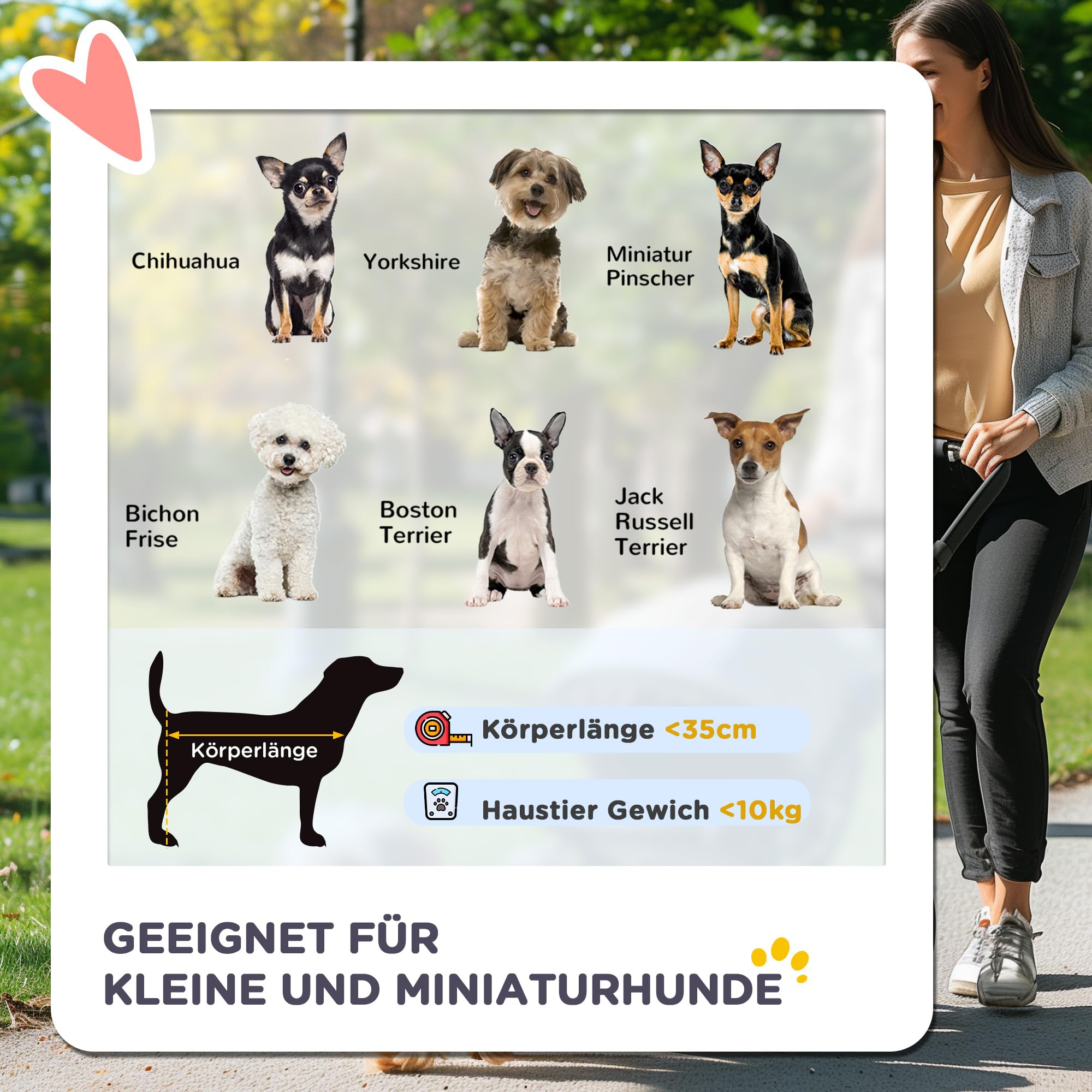 PawHut Hundewagen, 2 in 1 Hundetrolley, Tragetasche, Faltbarer Hundebuggy mit Kissen, Katzenwagen für kleine Hunde, Katzen, Katzenbuggy mit 4 Rädern, Netzfenster, Oxfordstoff, Schwarz