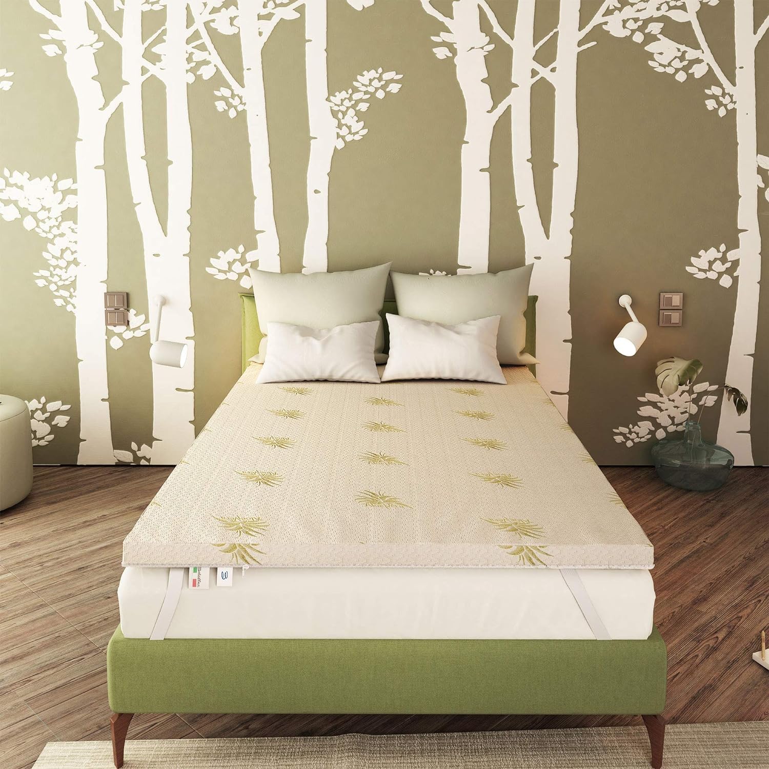 Baldiflex Emporio Correttore Materasso in Memory Topper Singolo 110 x 200 h 3 - Fodera in Aloe Vera, RIGIDO