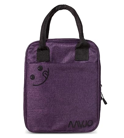 Travel Insulated Lunch Tiffin Storage Bag with Bottle Compartment for Men, Women, School, Picnic, Work Carry Bag for Lunch Boxes (Tasty - Purple)