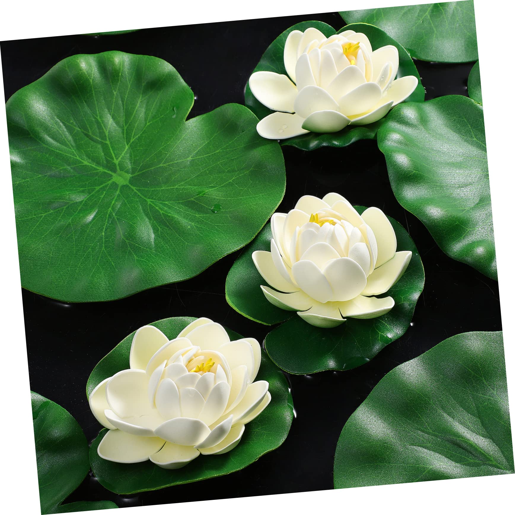60pezzi Fiori Di Loto Artificiale Galleggianti Da Per Decorazione Di e Laghetti Ornamenti Naturali e Sicuri Per Piante Acquatiche