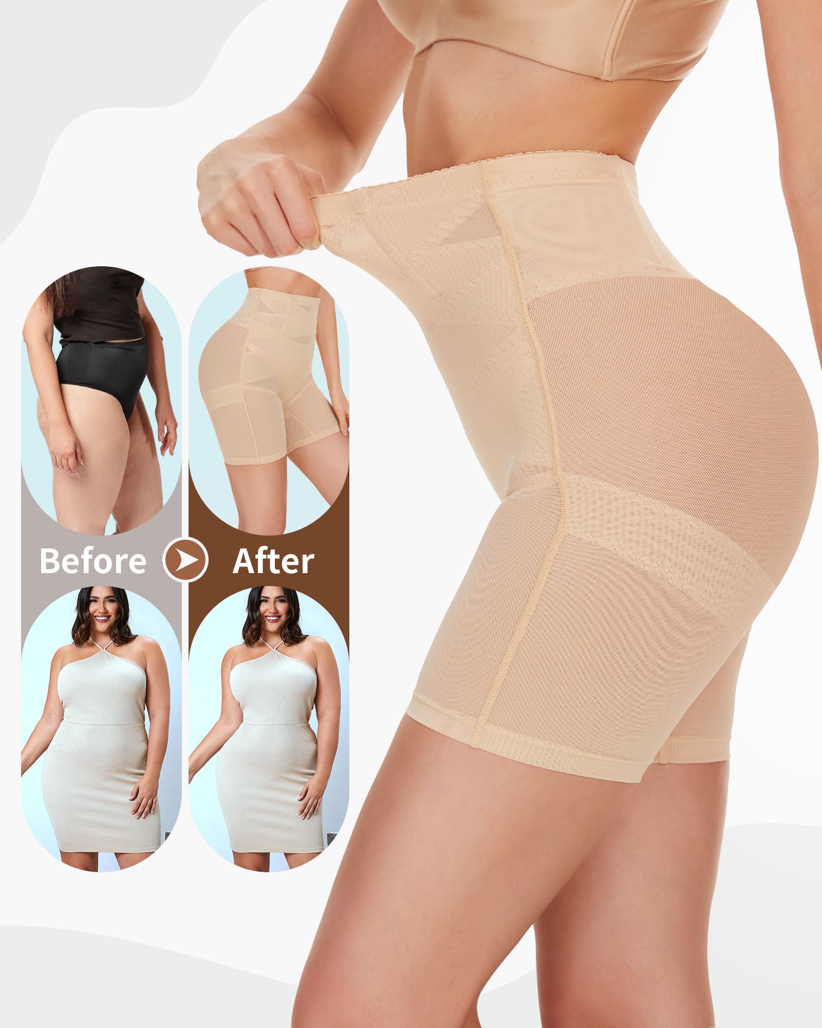GYDEK Shapewear - Short gainant - Taille haute - Culotte amincissante pour la taille