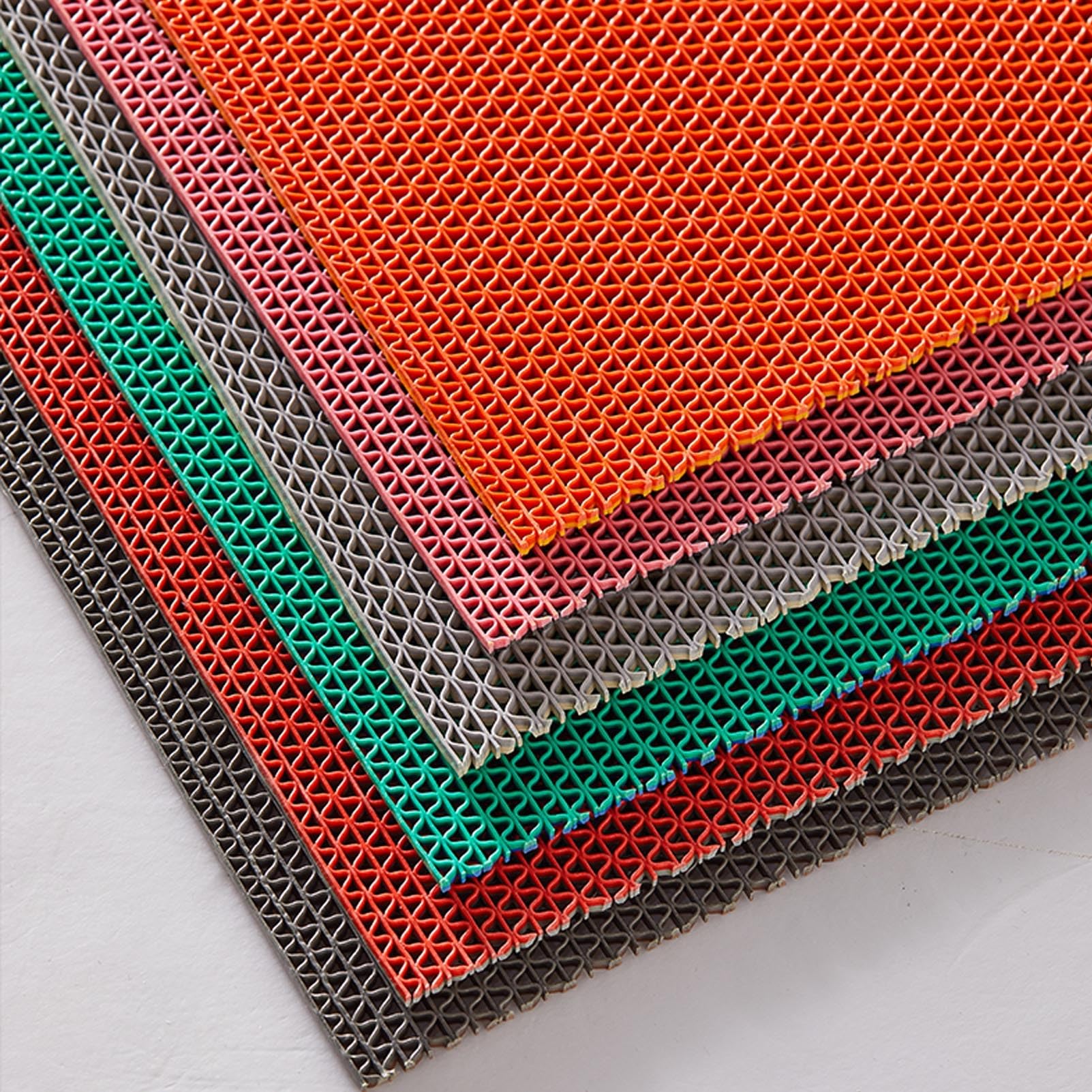 Antypoślizgowa wodoodporna mata podłogowa z PCW - mata drenażowa o grubości 5 mm do basenu, łazienki, kuchni i patio - szara, 45 x 70 cm - idealna do obszarów o dużym natężeniu ruchu, łatwa do