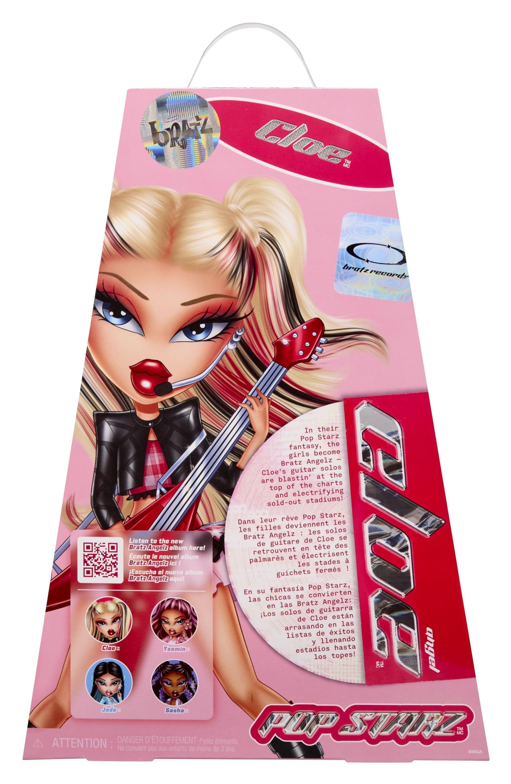 Bratz Pop Starz Cloe - Poupée Mannequin avec Breloque à Collectionner, Tenue et Accessoires Musicaux