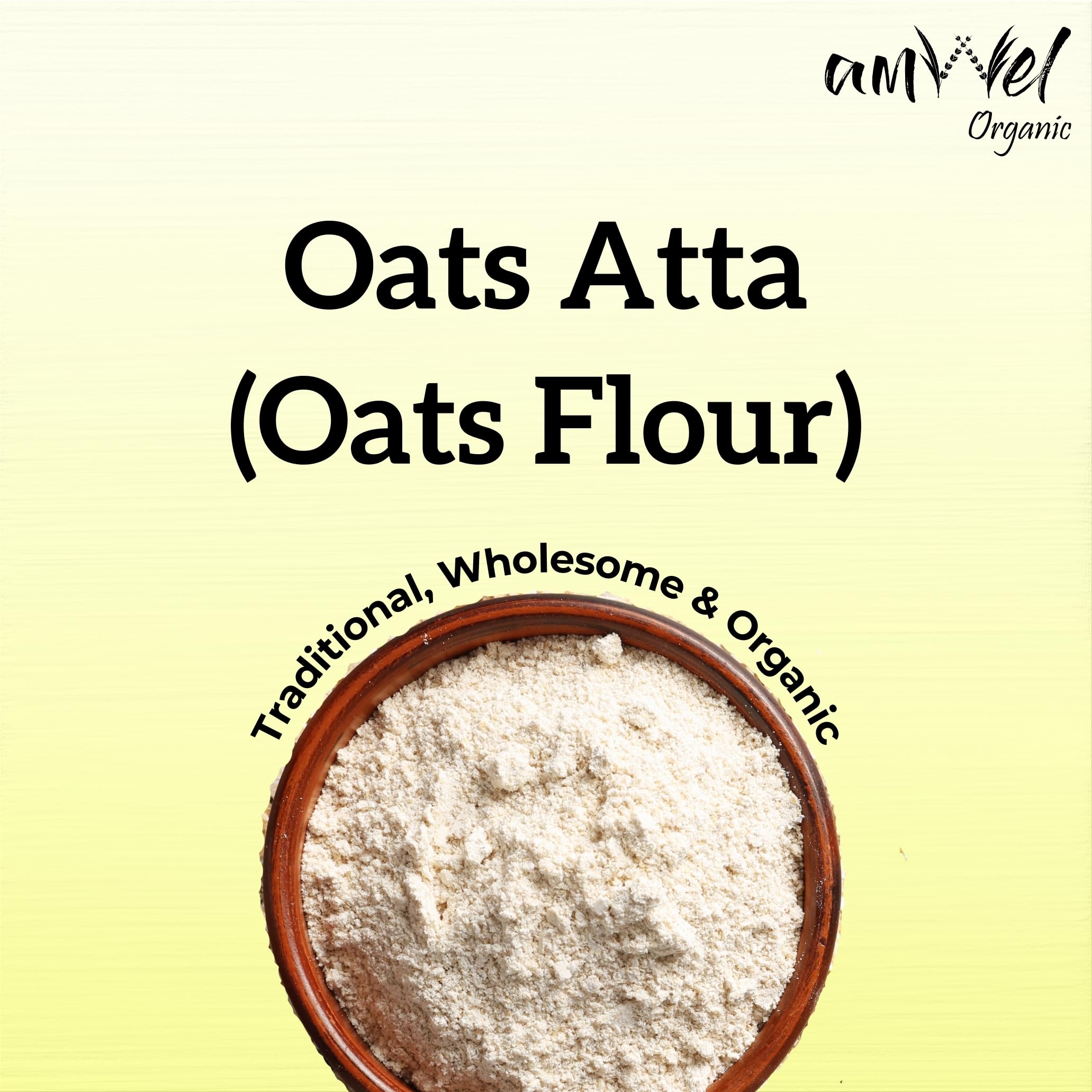 Amwel Organic Oats Atta | Jawi ka Atta x 3pc | 450g | High Dietary Fiber Good For Digestion Gut Health Manages Weight and Diabetic Friendly Low GI Aata | 1.35kg | Vaccum Packed - Image 5 thumbnail