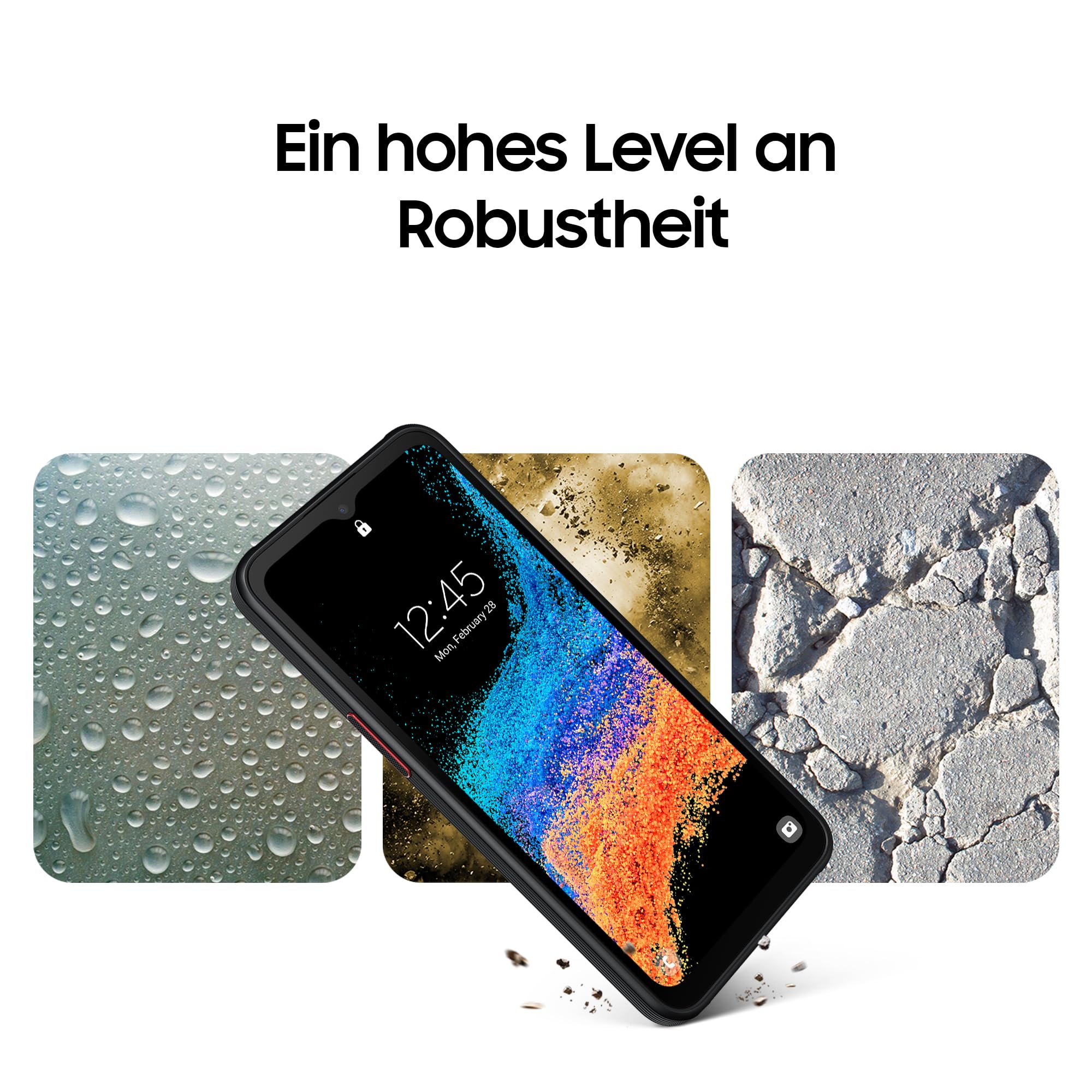 Samsung Galaxy Xcover5 Enterprise Edition, robustes 5,3 Zoll Android Smartphone, 64 GB, 3.000 mAh Akku, Business Handy, wassergschützt, Smartphone ohne Vertrag, Black