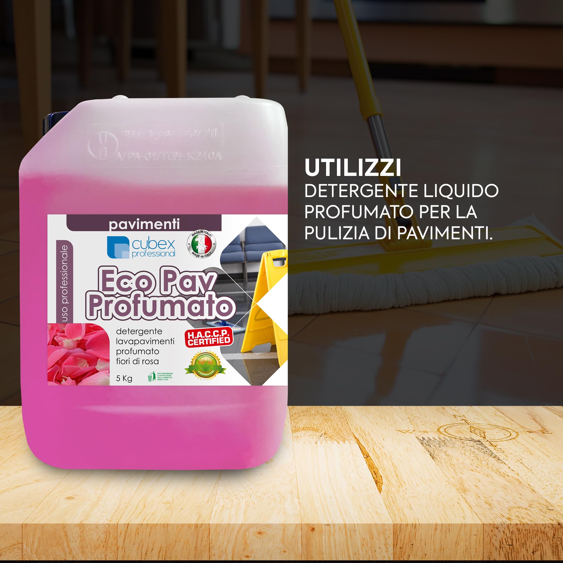 Detergente detergente para suelos perfumado Eco Pav perfumado 4 x 5 kg