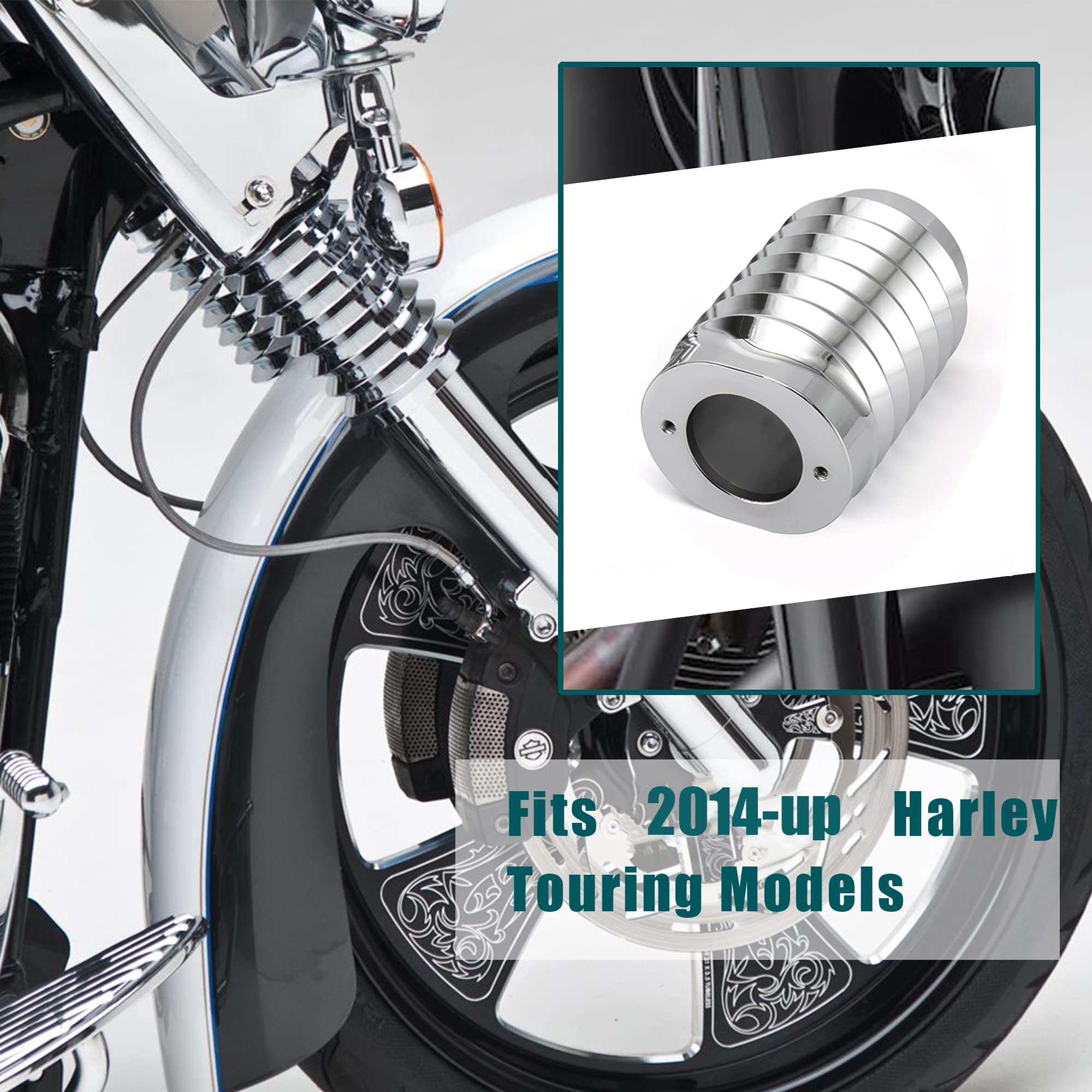 MoKitDora Touring Retro Fork Boots Slider Cover For Harley