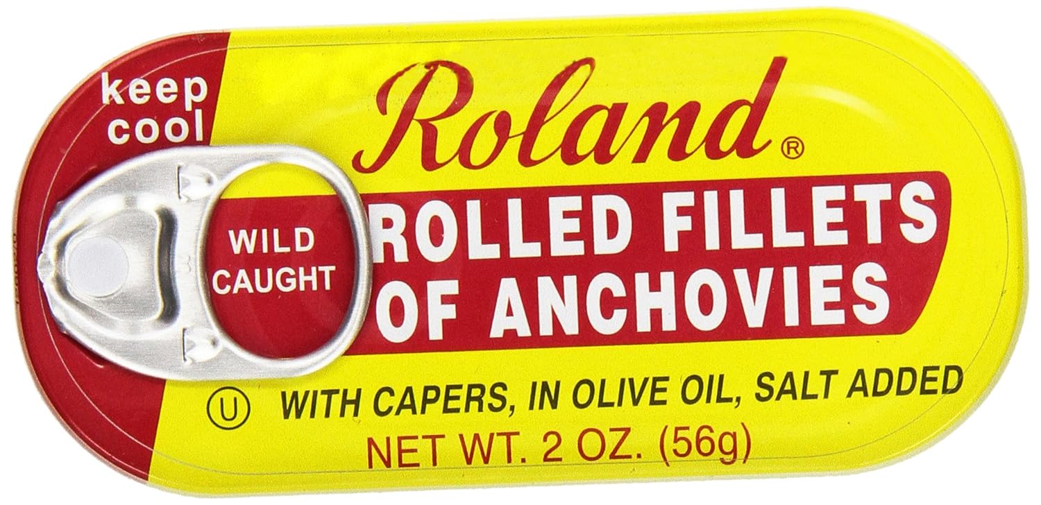 Roland Anchovy Filet Rolled, 2 oz Packaged Anchovies