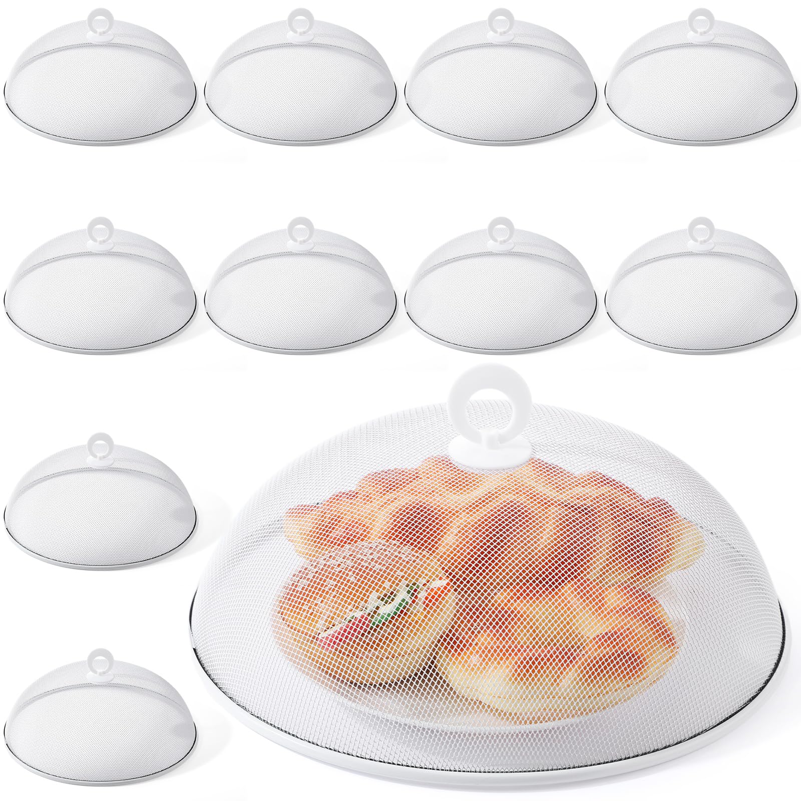 Mifoci 10 Pcs Metal Mesh Food Cover 11 Inch Round Food Cover Tent