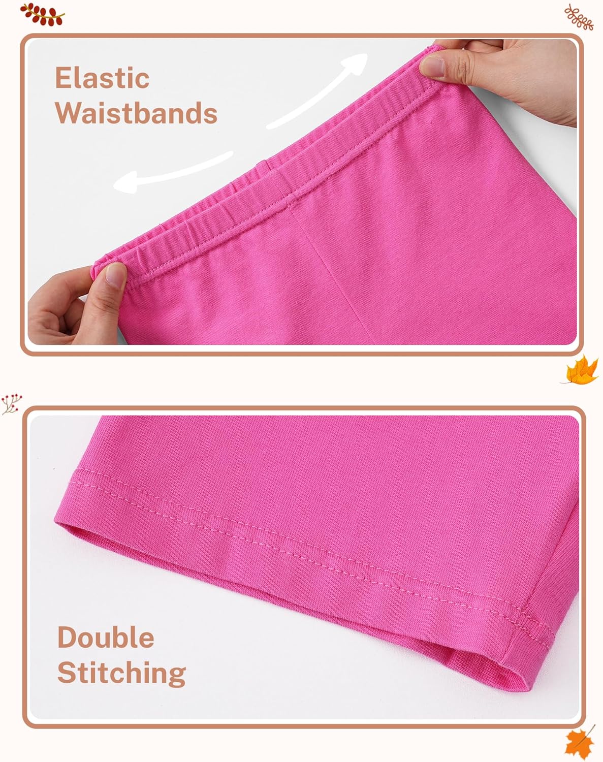 3 Pack Baby Girls Bike Shorts Toddler Girl Athletic Dance Short Soft Cotton Summer Clothes Size 18M-5T - Image 6