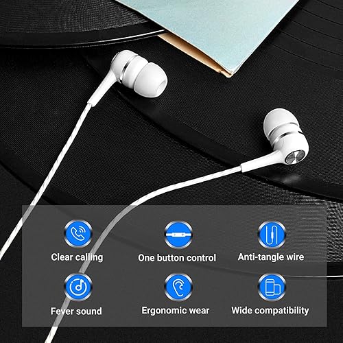 Miniatura 3 de Paquete de 60 auriculares con cable con micrófono a granel de 0138in varios colores para escuelas aulas bibliotecas museos compatibles con iPod MP3