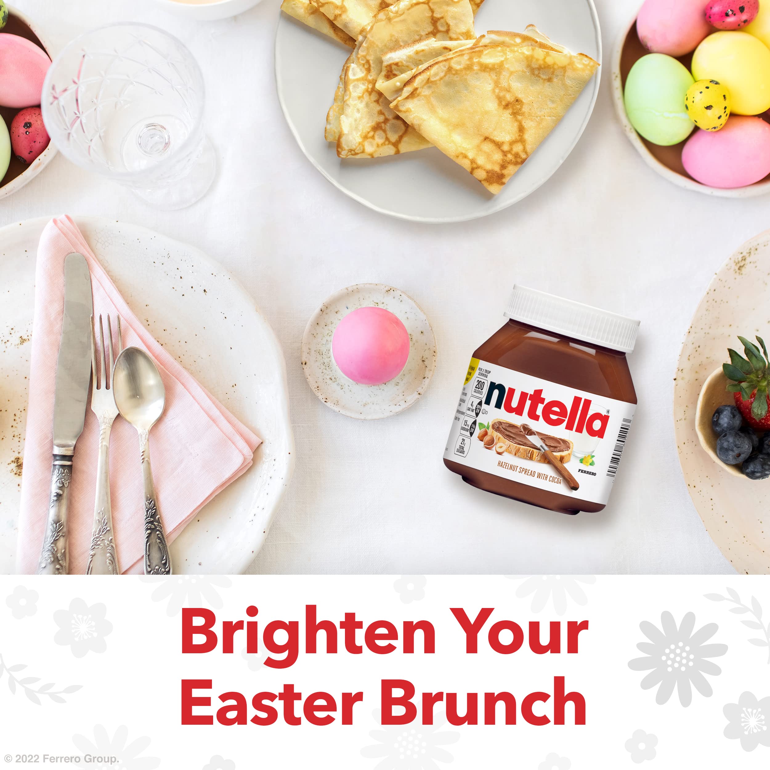 Nutella Chocolate Hazelnut Spread, Perfect Topping for Easter Treats, 35.2 oz Jar Buy Online in