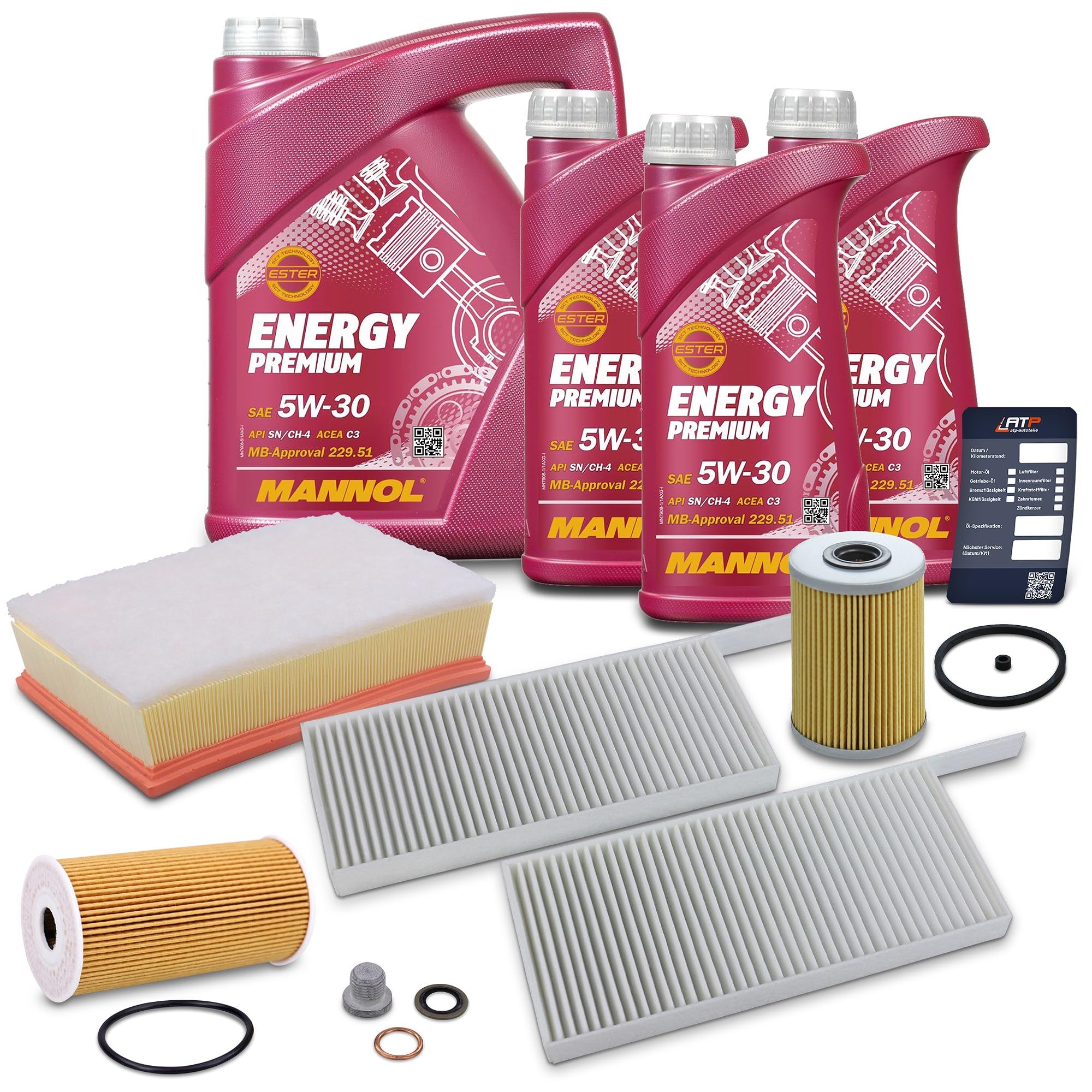 BESTPRICE Inspektionspaket 1x Ölfilter, 2x Innenraumfilter, 1x Luftfilter, 1x Kraftstofffilter, 8l Motoröl 5W-30 MANNOL Kompatibel mit NISSAN INTERSTAR, NV400, OPEL MOVANO B, RENAULT MASTER III
