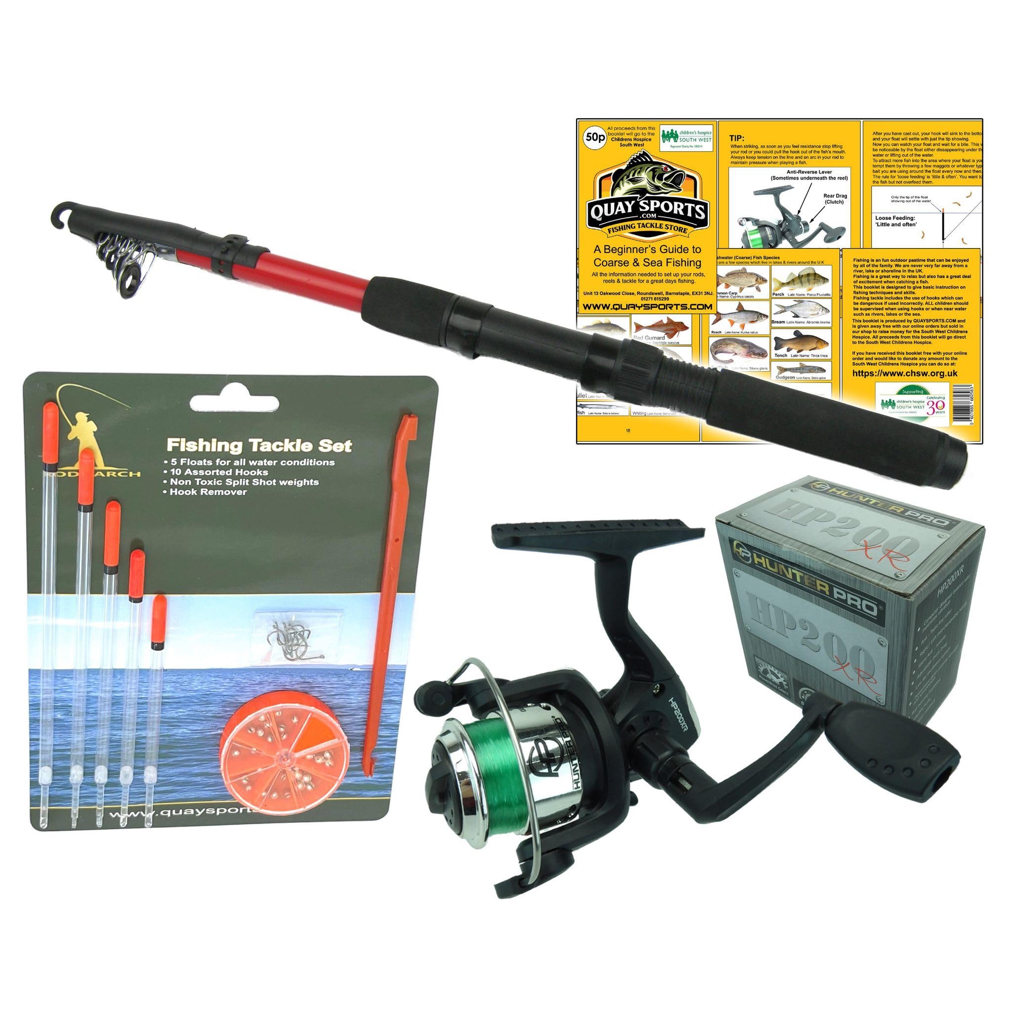 Roddarch Junior Fishing Set with Rod Reel & Tackle Set