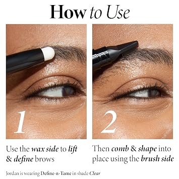 LAURA GELLER NEW YORK Define-n-Tame Brow Lifting Stick - Laminated Full Brows - Brow Wax (01 Clear, 1 Count)