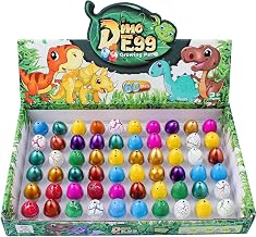 60PCS Small mini Hatching Dinosaur Eggs for Kids Dinosaur Party Favors Kids Birthday Goodie Bag Stuffers Grows 600% - Dino party decorations fillers Toys for Boys & Girls Age 3-8 - Gift surprise toy