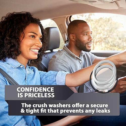 Miniatura 7 de AUTOMAJOR - 15 sellos de junta de arandela de drenaje de aceite, repuesto de 0.630in para motocicleta y automóvil BMW, OEM 07119963252, se adapta a