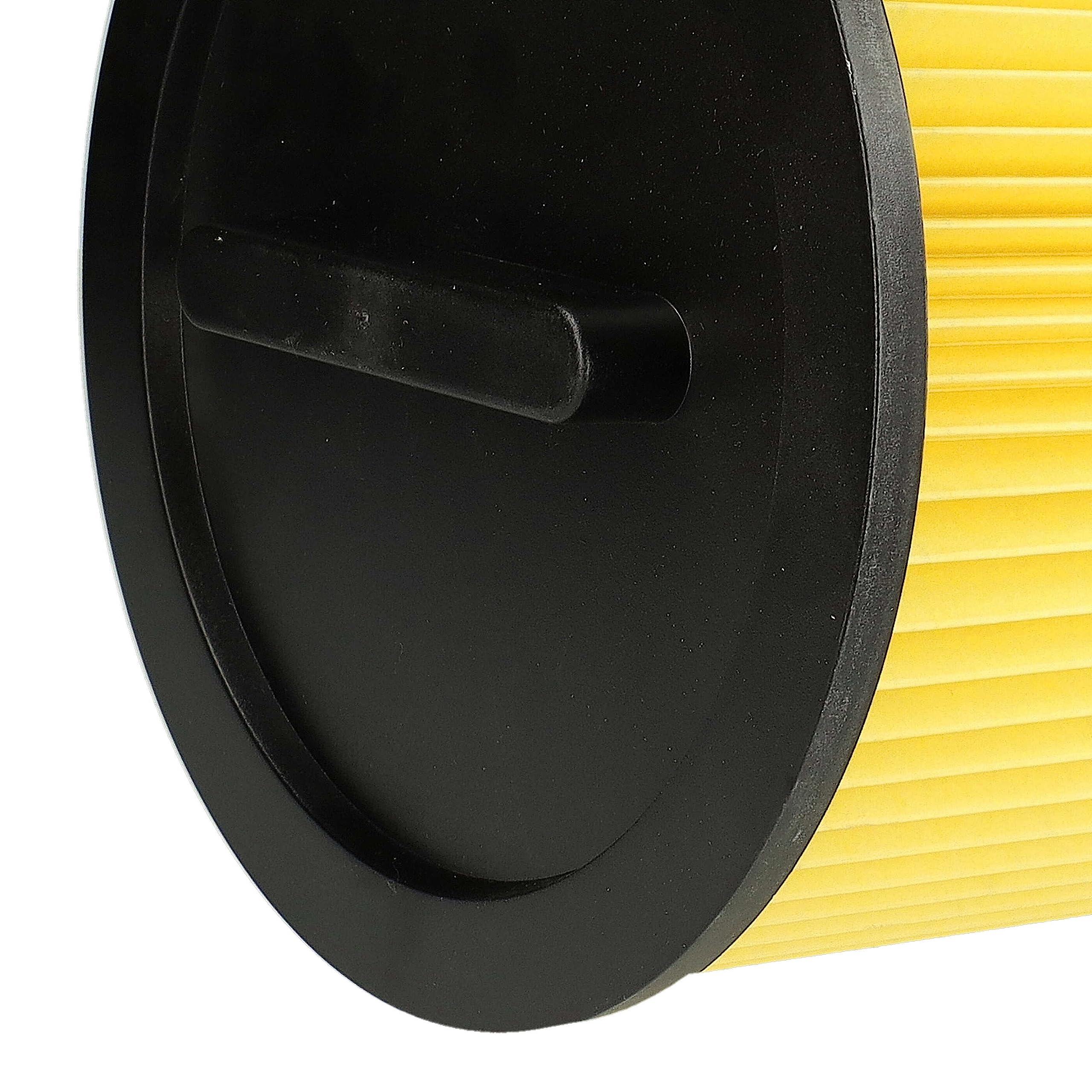 vhbw set da 2x filtro a pieghe piatte compatibile con Thomas Inox 1250 S, 1445 S, 1243 aspirapolvere - Cartuccia filtrante, carta/plastica