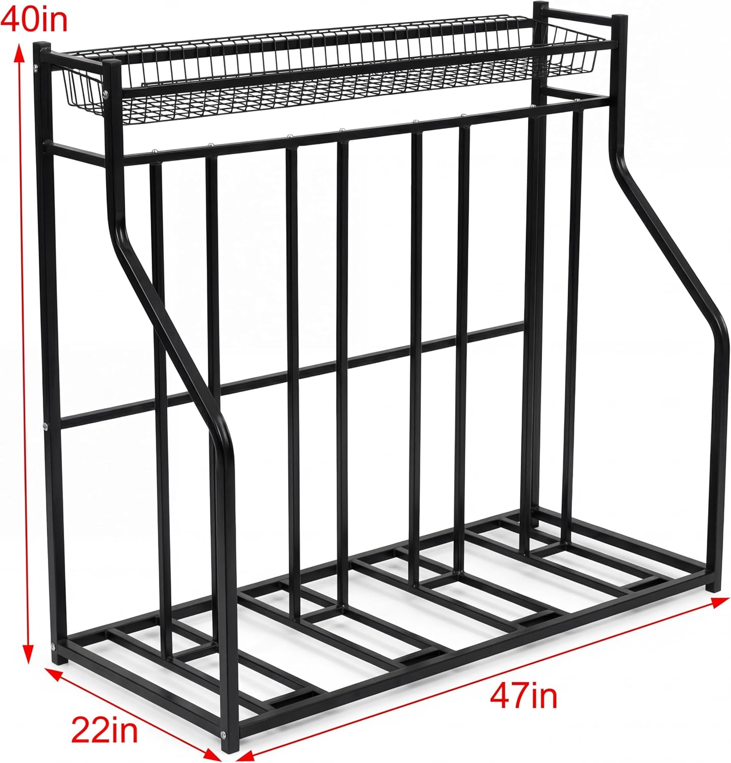 Garvee 4-Bike Stand, Bike Storage Rack, Bicycle Floor Rack for Garage Organizer, Indoor Sporting Gear Storage Station