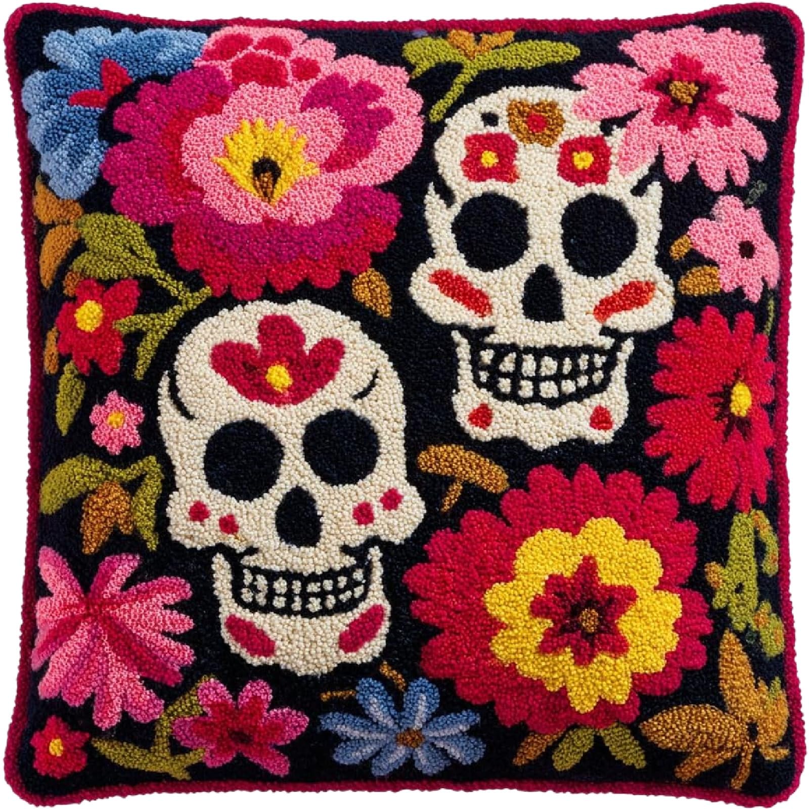 ZUHK Cute Pattern Latch Hook Pillow Kit 43x43cm - Needlework Embroidery for Begineer and Adults, fit for Sofa Cushion Decoration (Easter) — image 1