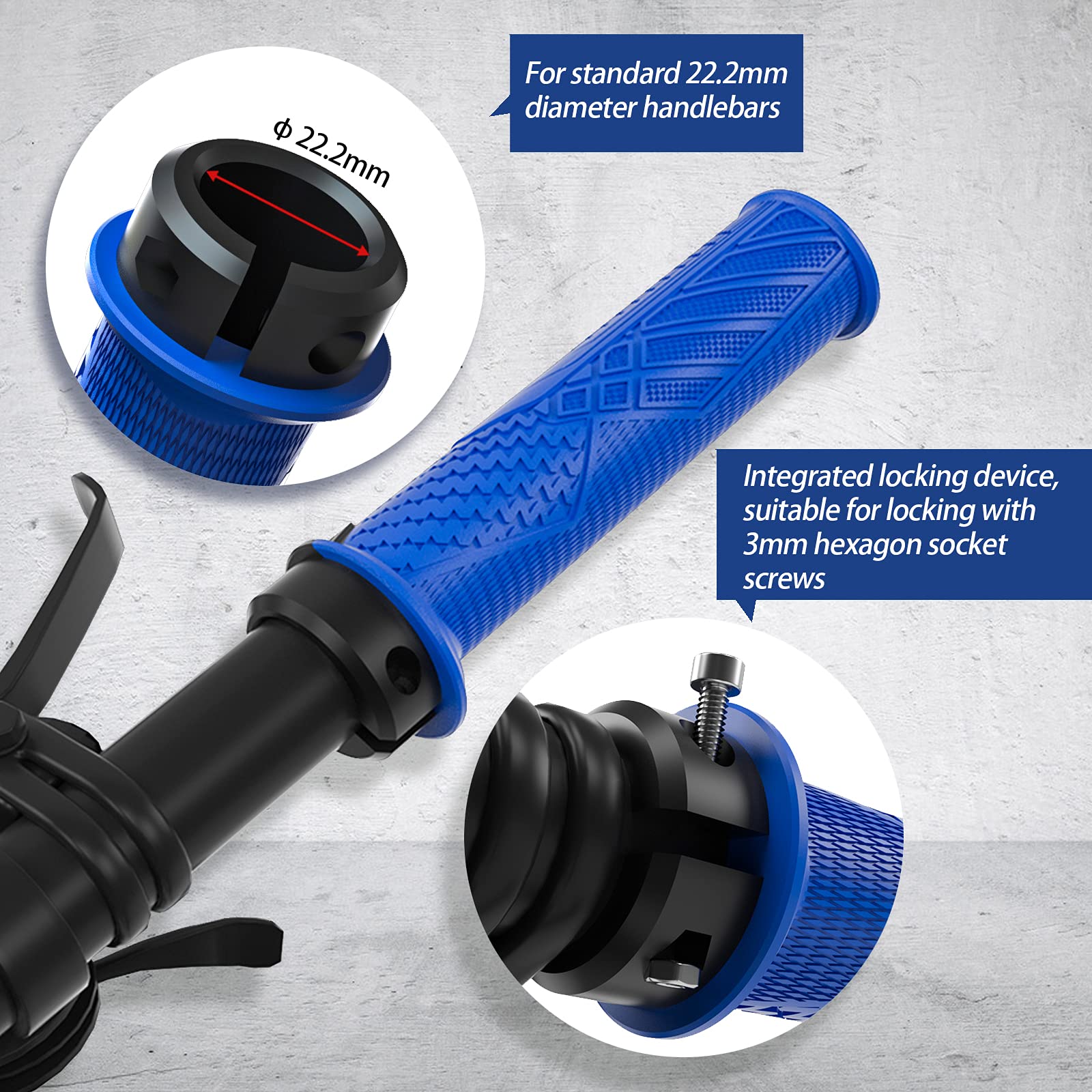 AARON Fit Impugnature Per Biciclette Con Imbottitura In Gel, Impugnature Sportive Antiscivolo, Impugnature Per Manubri Per Bici Elettriche, Trekking, Mountain Bike, Cross Bike, Fixie Red - Foto 12