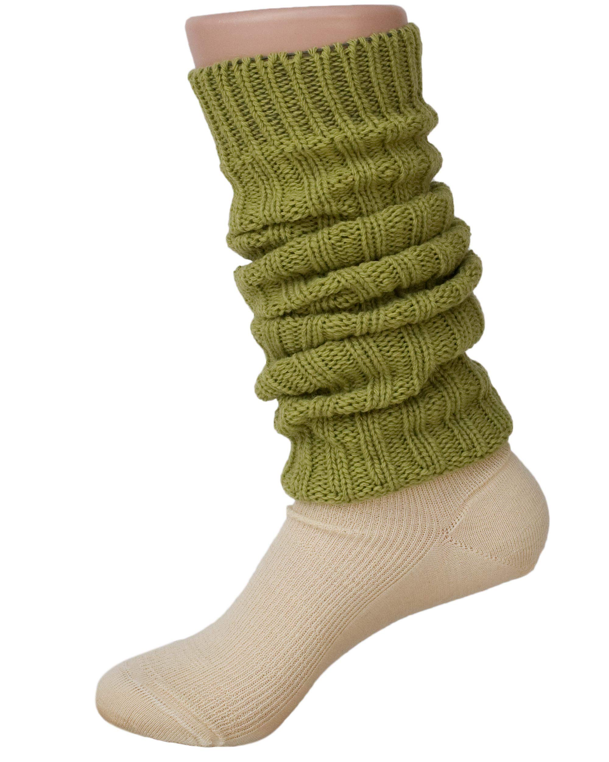 Hirsch Natur Unisex Green Leg Warmers, 100% Organic Wool (Green)
