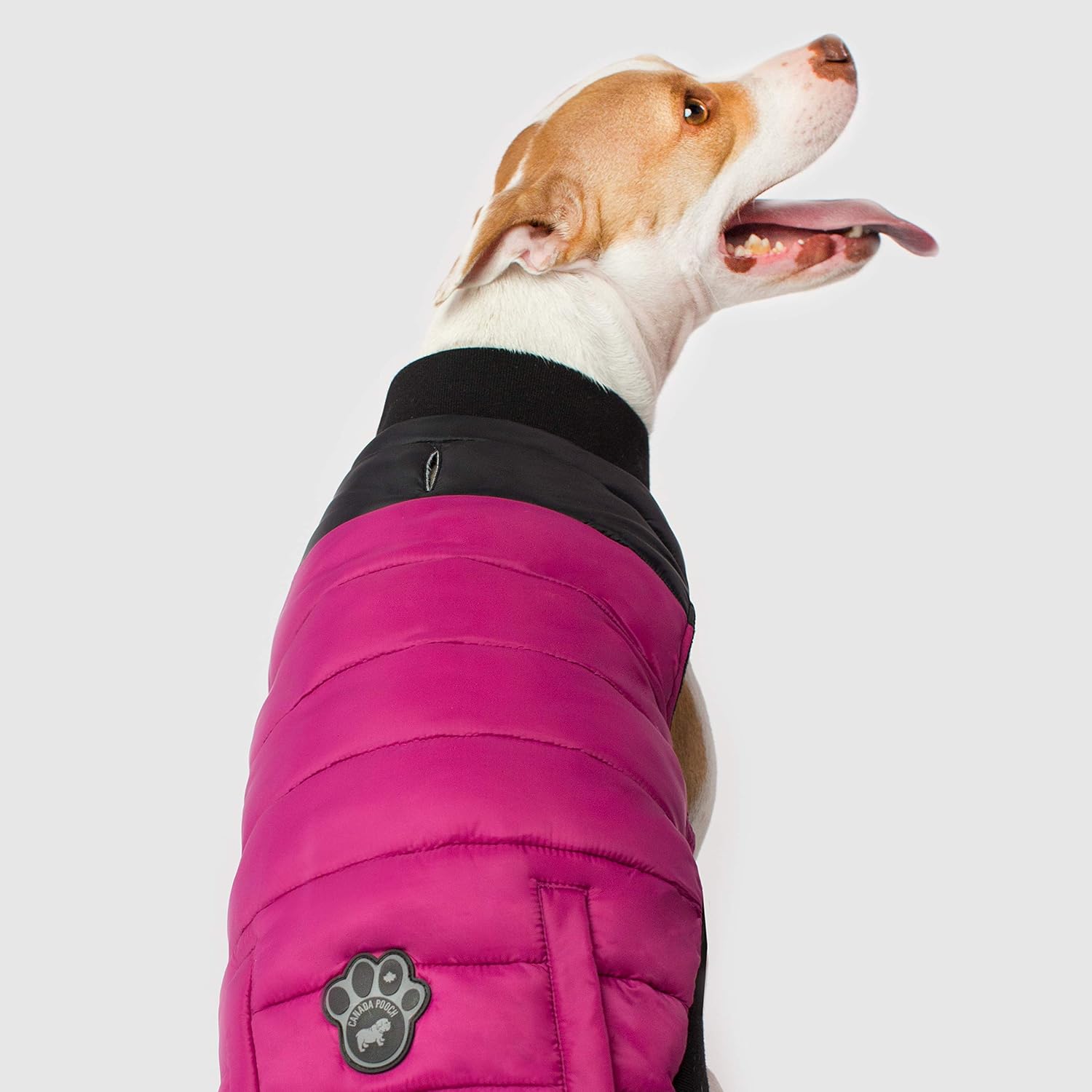 Canada Pooch Summit Stretch Dog Vest Water-Resistant Dog Puffer Vest, Plum