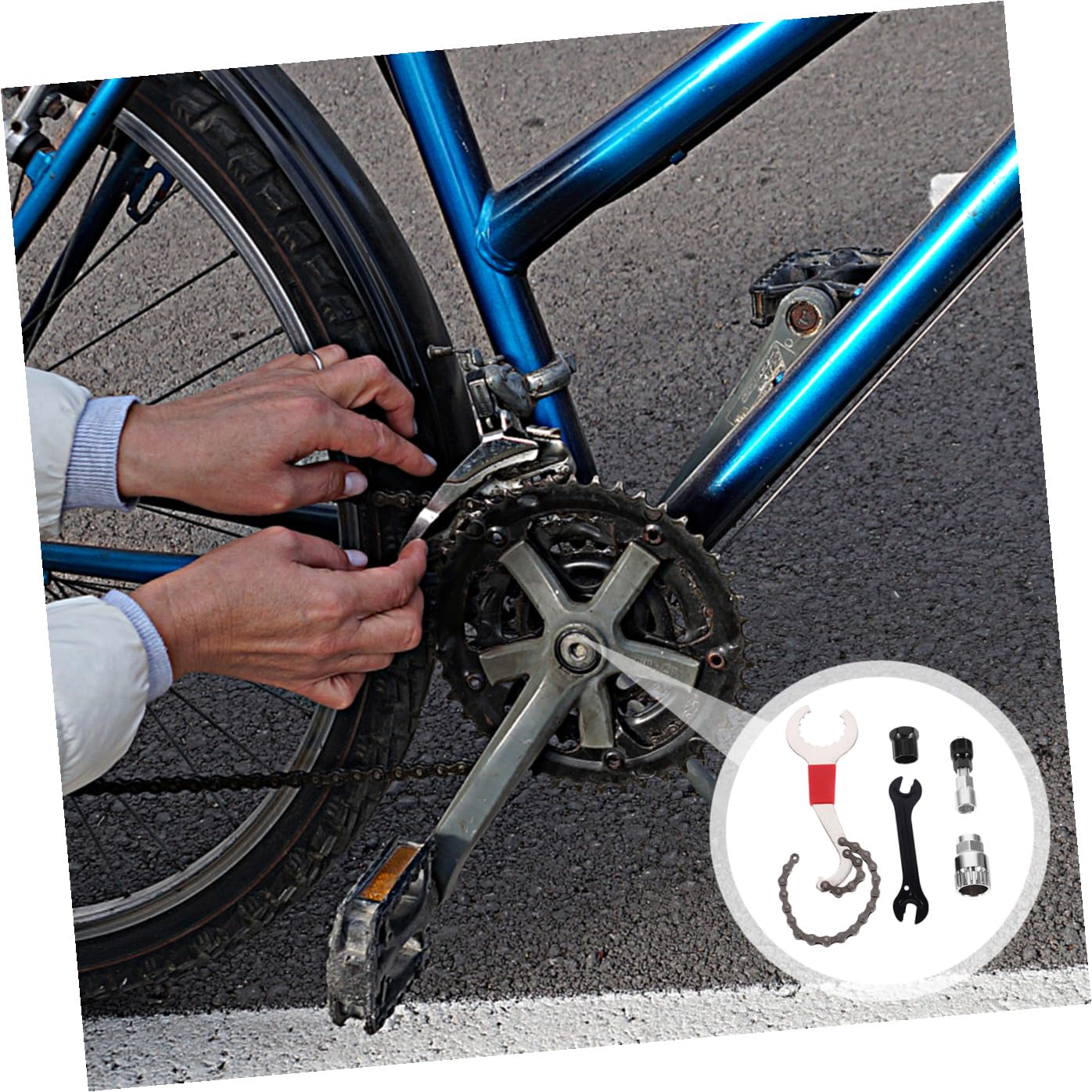 Hemobllo Estrattore per Pedivelle Bici Kit di Rimozione Movimento Centrale Strumento Estrattore Guarnitura per Ciclismo all Aperto