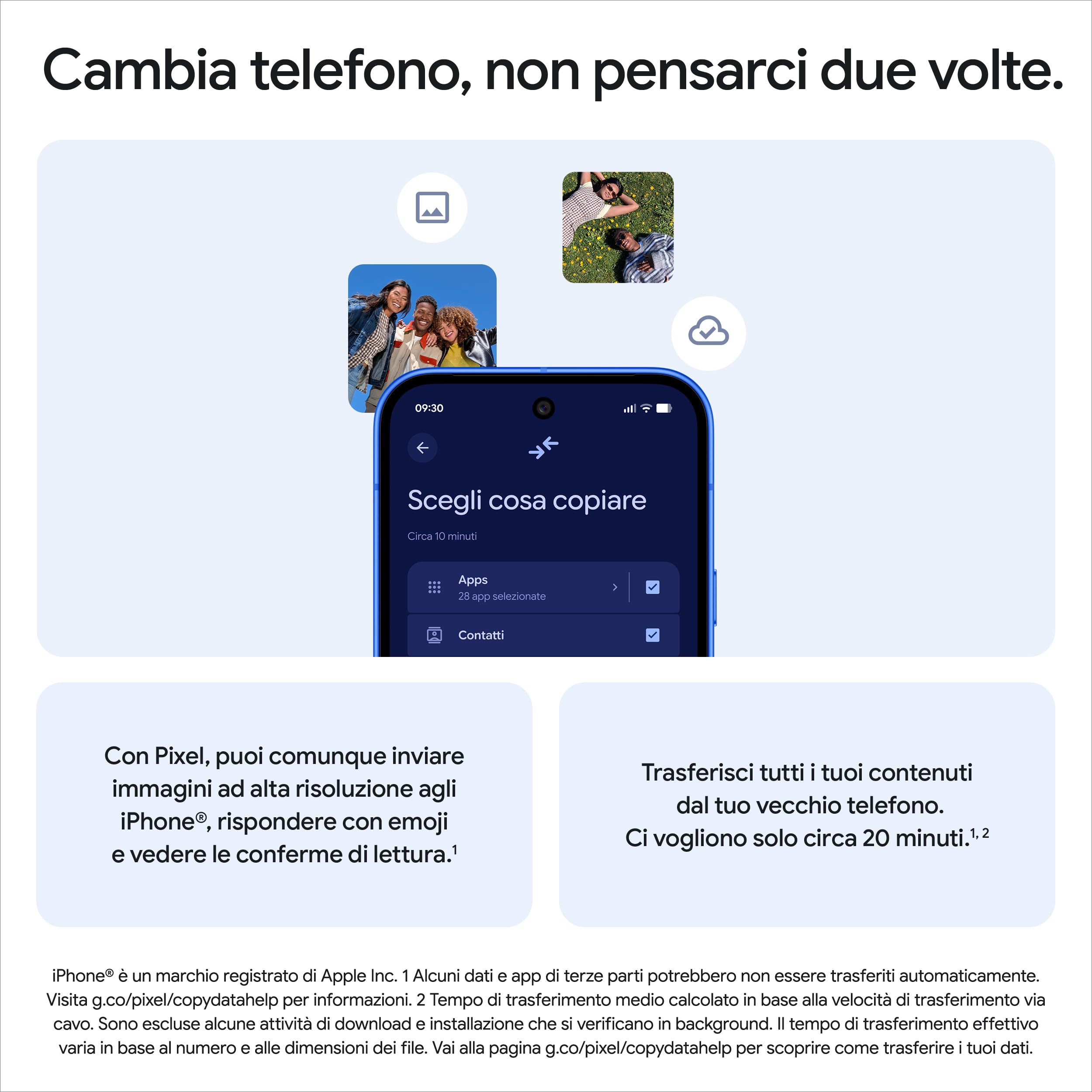 Google Pixel 10 - Smartphone Android sbloccato con Gemini, tripla fotocamera posteriore avanzata, autonomia di 24 ore e display Actua 6,3" - blu indaco, 128GB