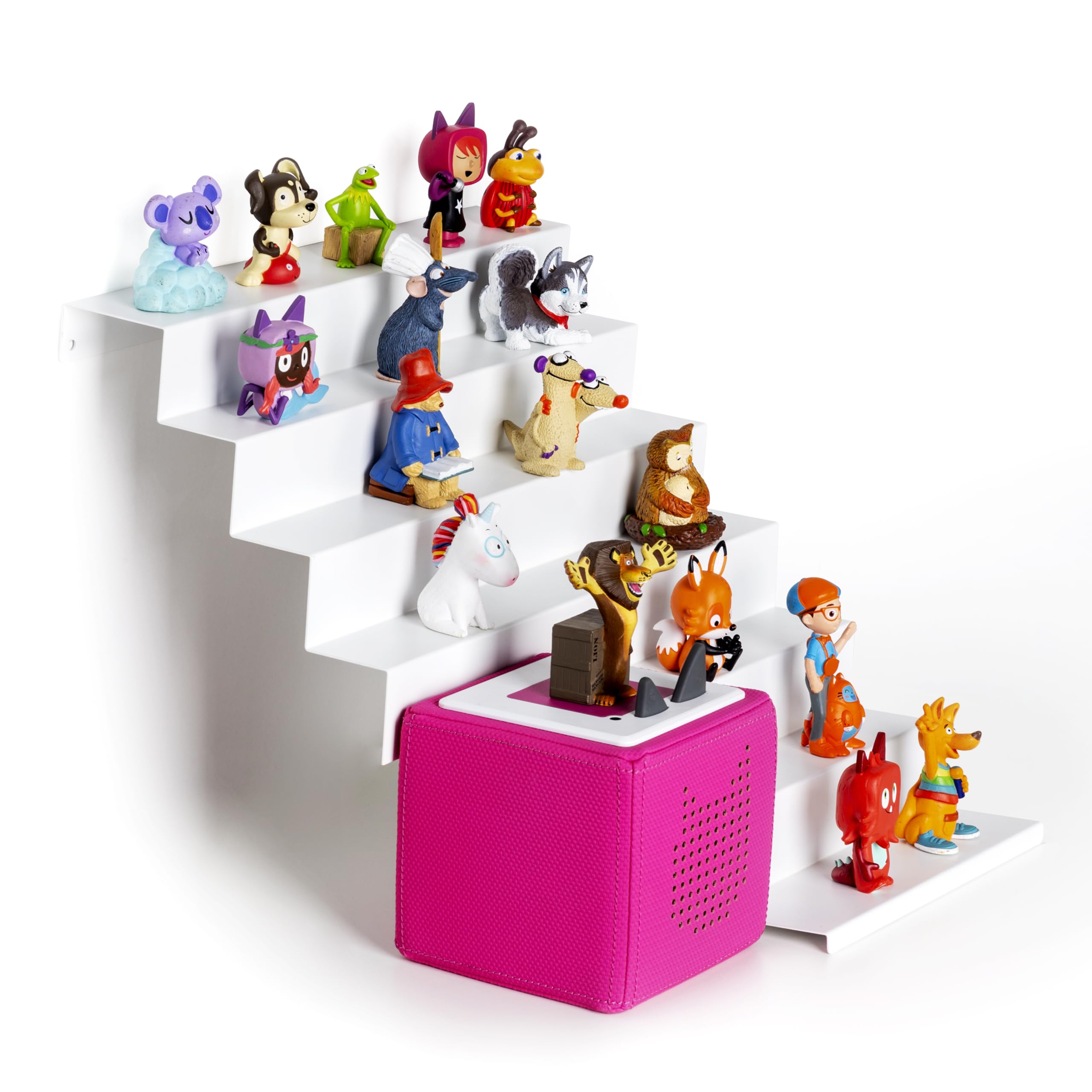 XZYJT-Z Étagère échelle magnétique pour figurines Tonie, IKEA KALLAX et autres espaces de grille, étagère magnétique de style industriel pour enfants (1, XZYJT-Z)
