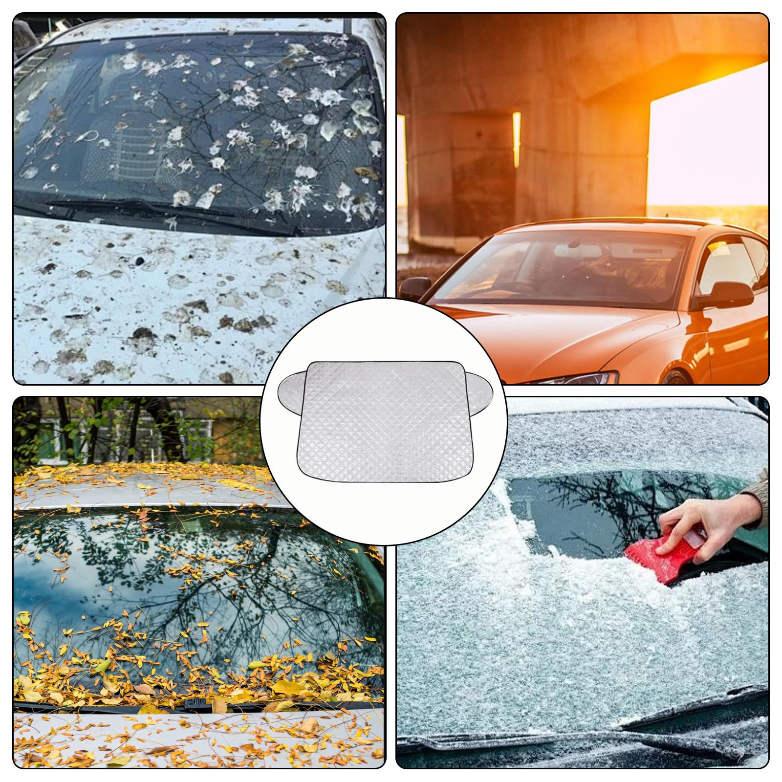 Copri Parabrezza Auto Telo Antigrandine Ripiegabile Antighiaccio Anti UV