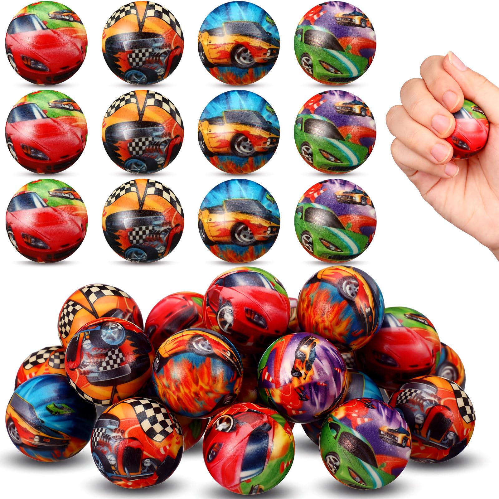 Meooeck 24 Pcs Halloween Race Car Party Favors, Goodie Bag Gifts