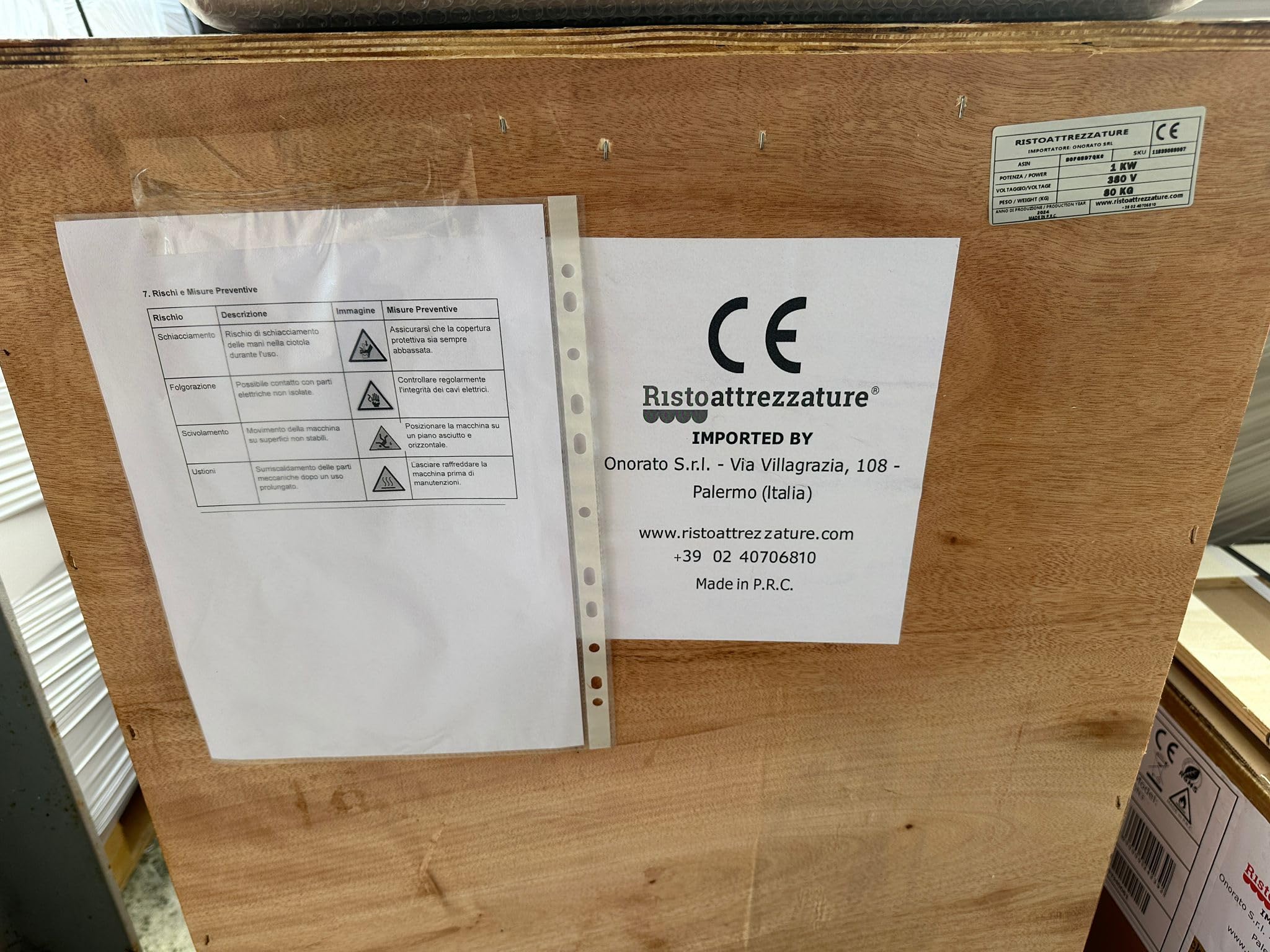 Ristoattrezzature - Impastatrice a spirale su ruote 50 lt trifase 2 velocità - Uso professionale