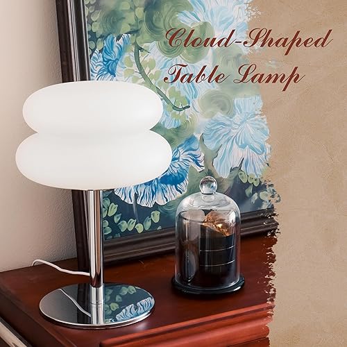 Miniatura 3 de Lámpara de hongo blanco, lámpara moderna de mediados de siglo para mesita de noche, lámparas de noche retro regulables, decoración del hogar,