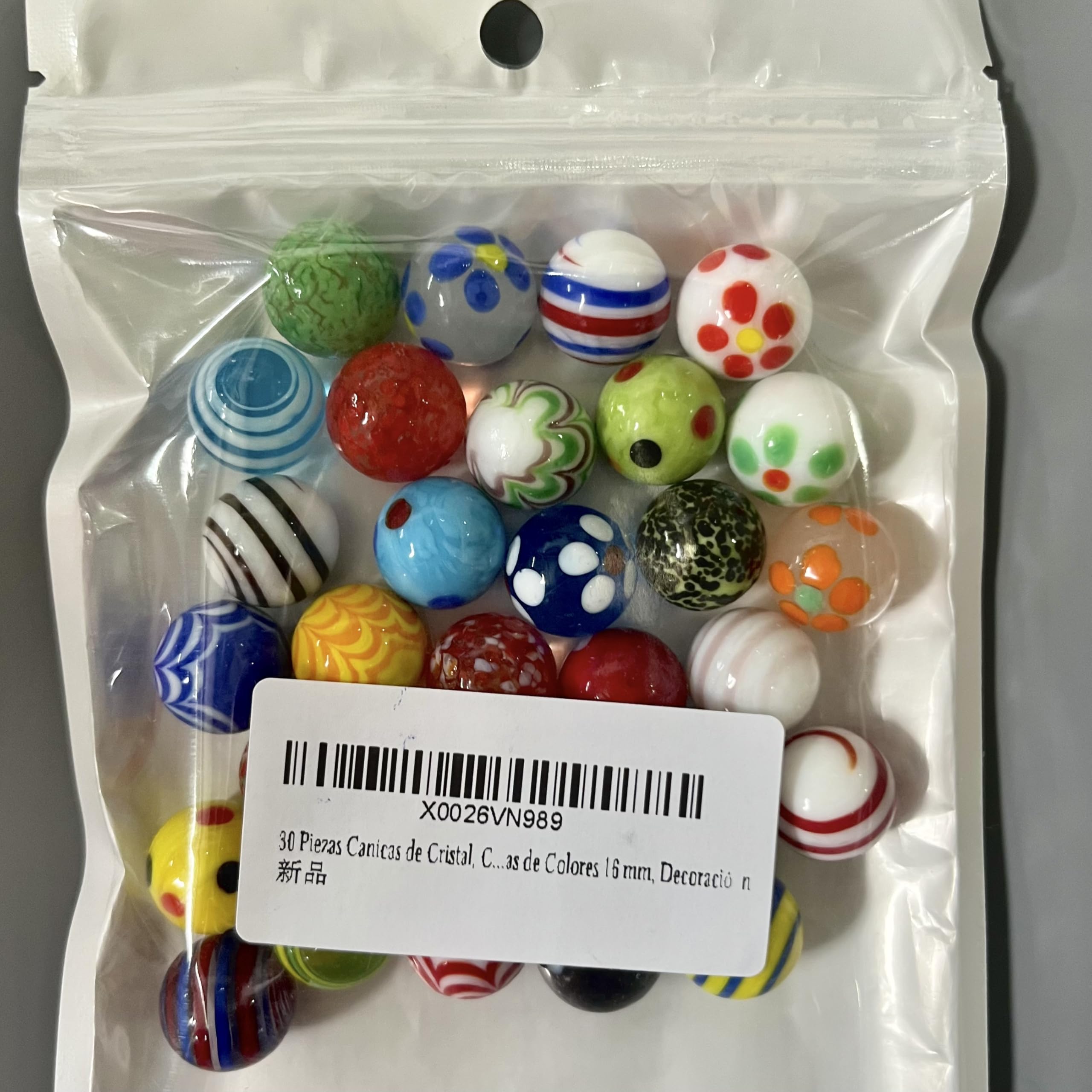 Lot De 30 Billes En Verre œil De Chat – 16 Mm, Couleurs Variées, Fabriquées à La Main, Décor Et Jeu Enfant