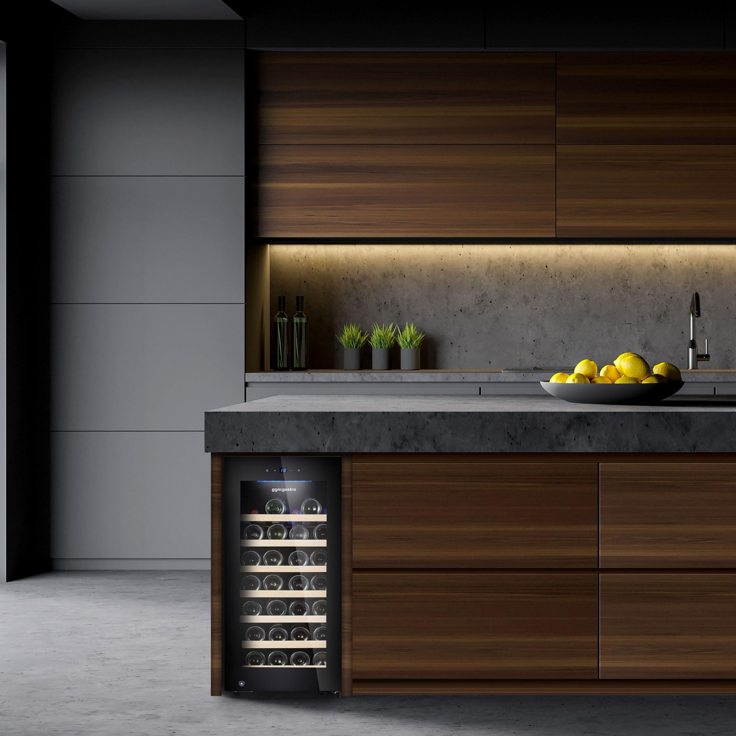 GGM Gastro | WKM100S-1N | Weinkühlschrank - 1 Klimazone - 100 Liter - max. 38 Flaschen