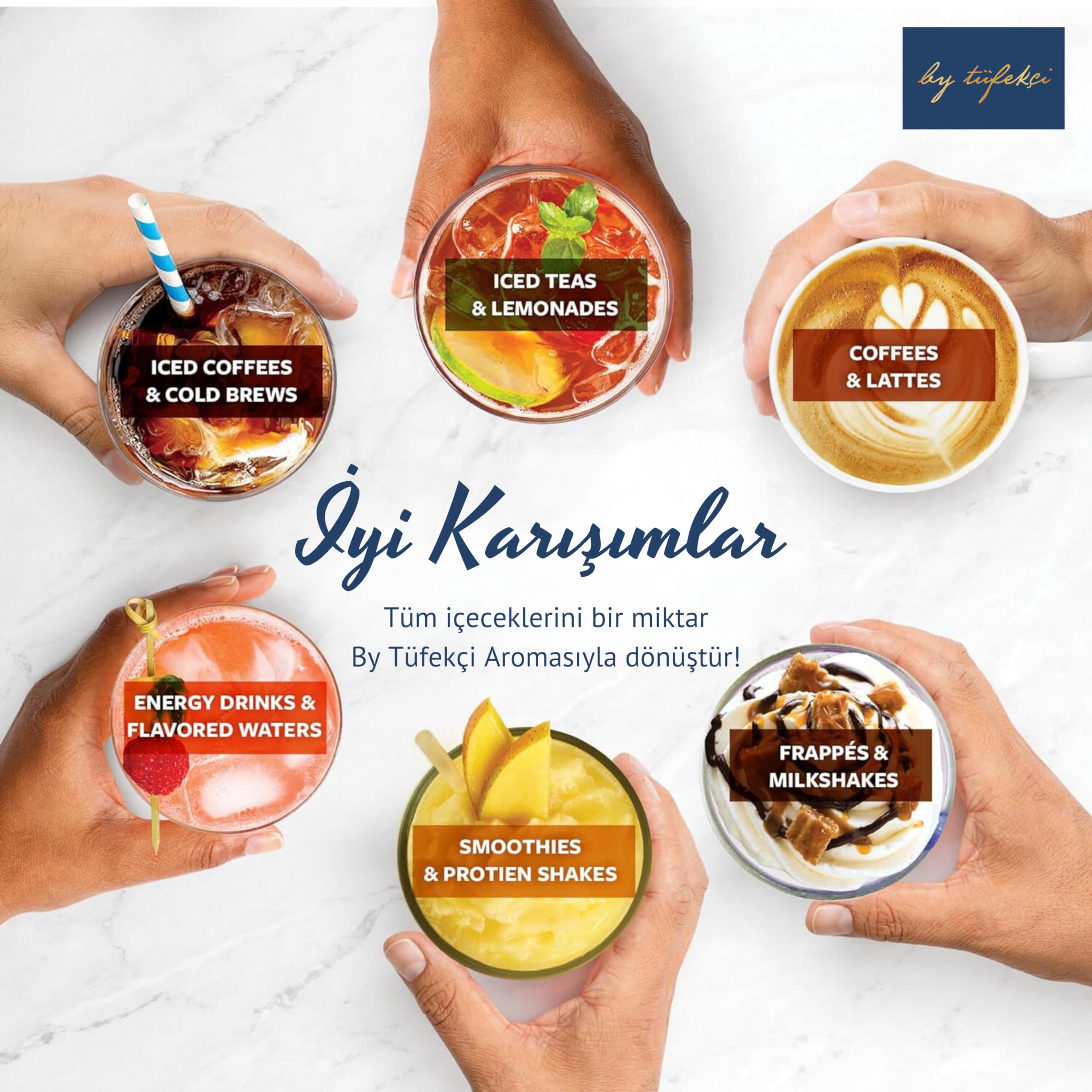 By Tüfekçi Turunç (Blue Curacao) Aromalı Şurup 750 ml – Kokteyl, Kahve, Pasta ve Tatlı İçin, Doğal Aroma, Gerçek Pancar Şekeri