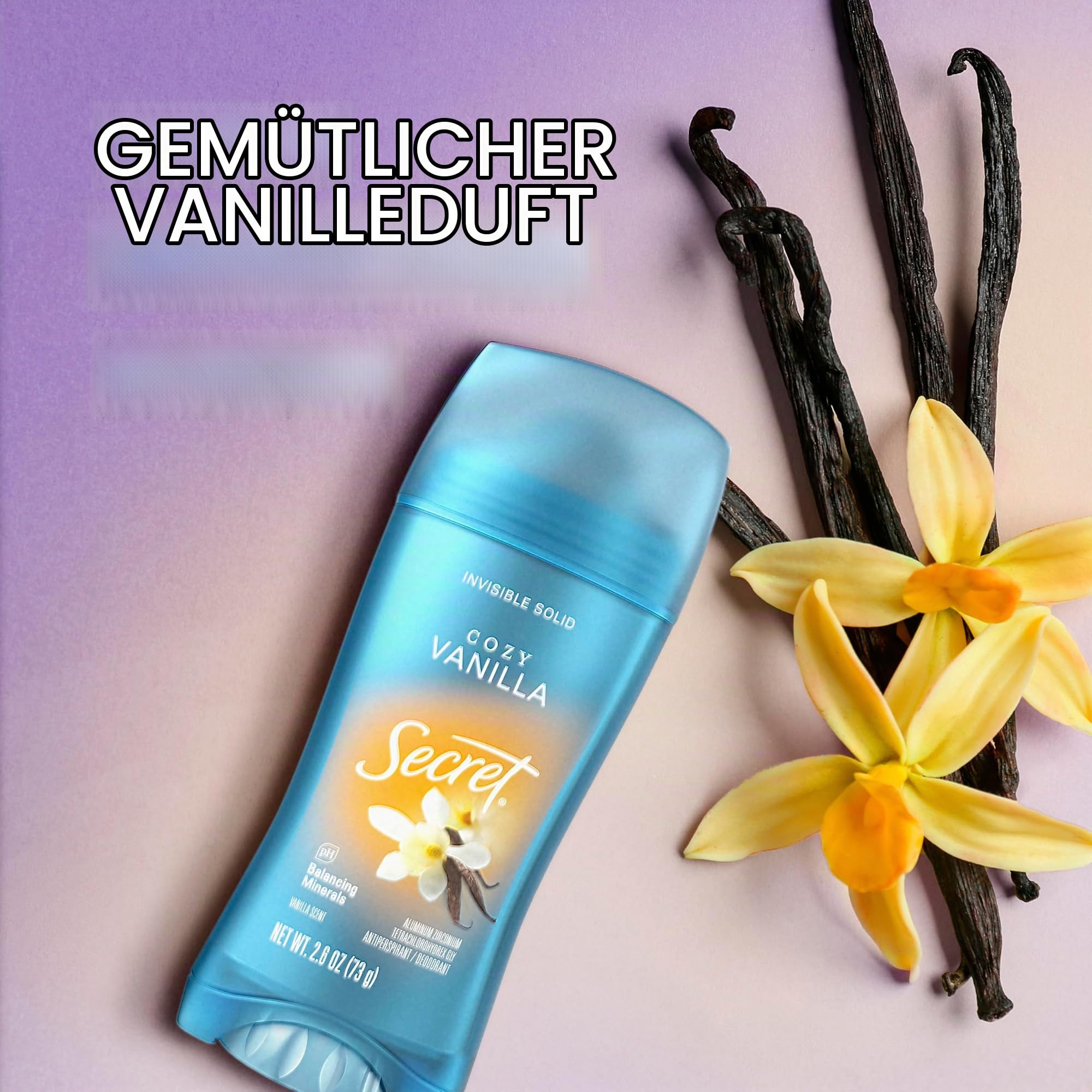 Secret Scent Expressions Invisible Solid, Va Va Vanilla, 2.6-Ounce (Pack of 4)