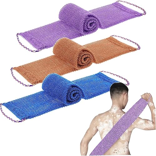 Miniatura 10 de Esponja de red africana 3 piezas para ahorrar trabajo largo ampliar plegable red africana malla de tela exfoliante africana esponja de red sin